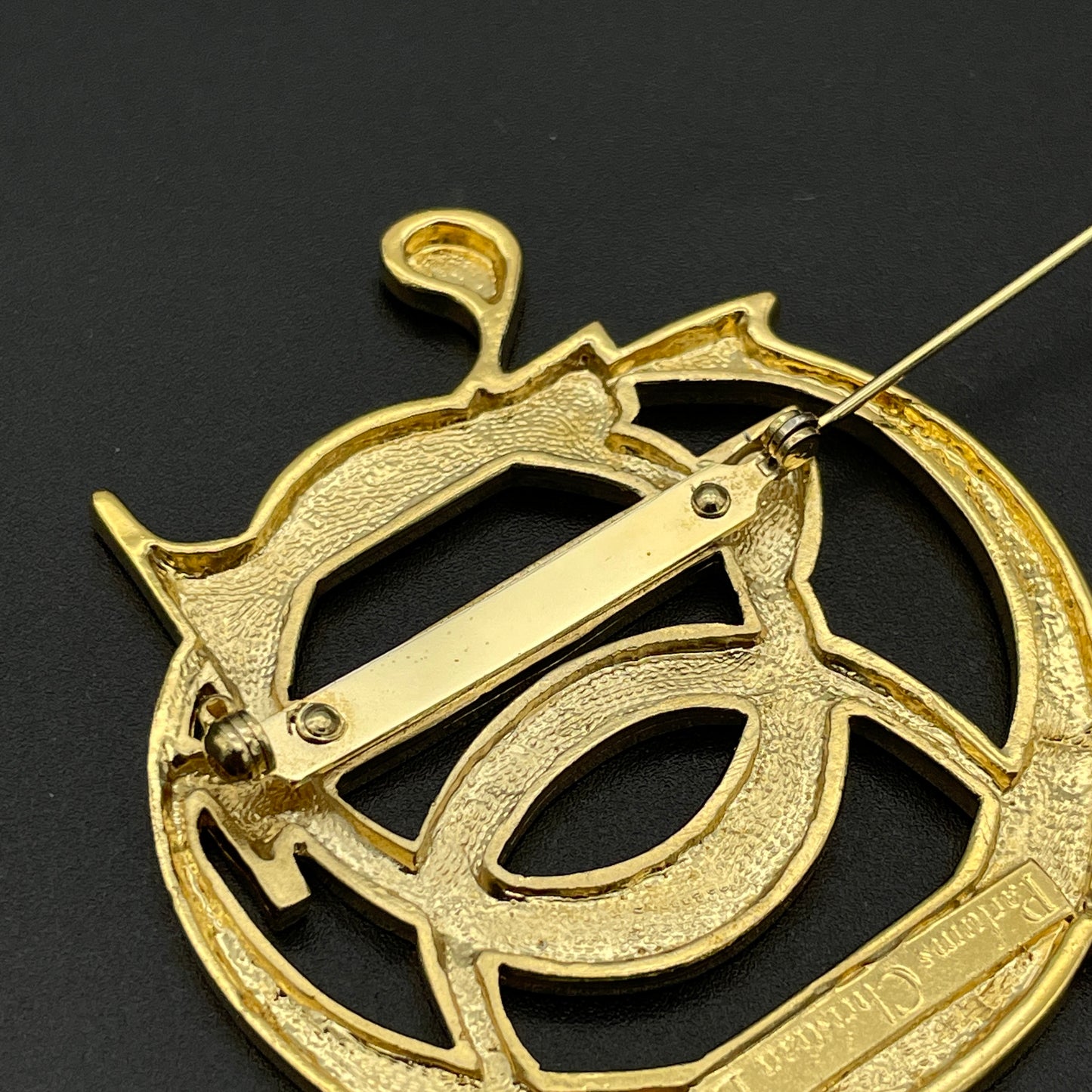 CHRISTIAN DIOR C·DIOR Logo Brooch