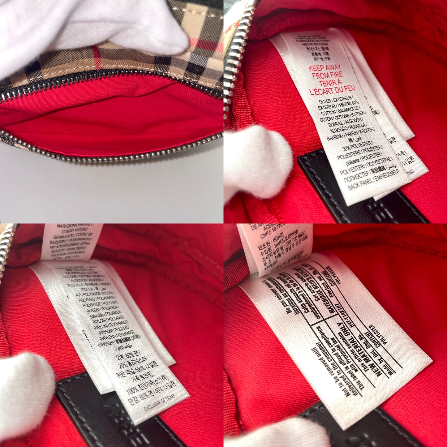 BURBERRY Check waist bag bum bag