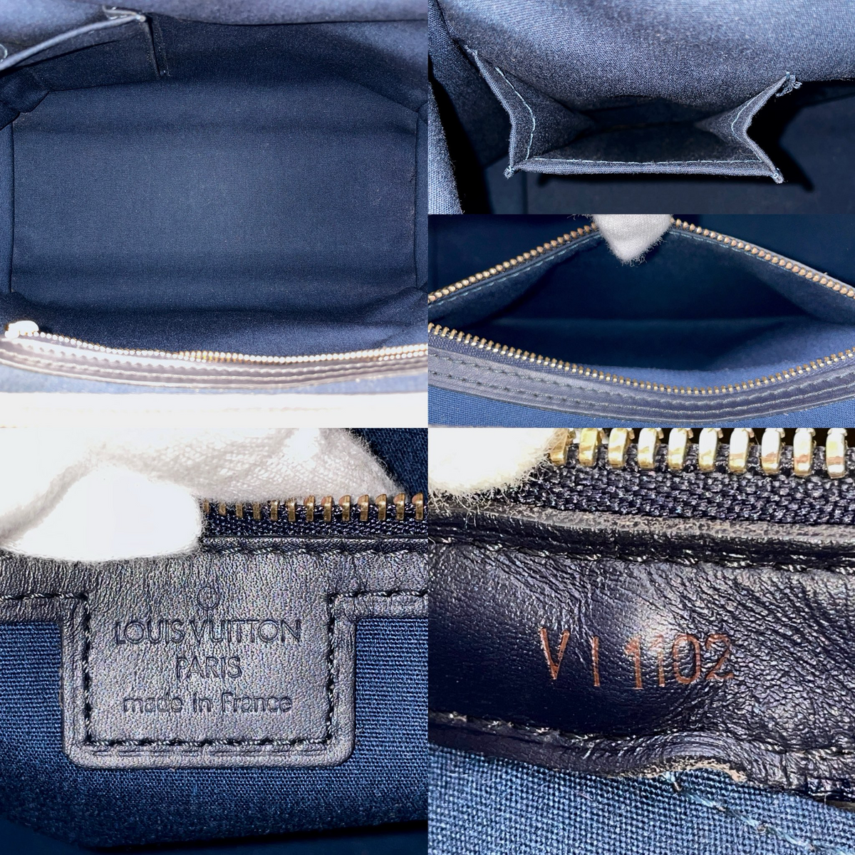 LOUIS VUITTON 2012 Monogram Mini Canvas Josephine Boston Top Handle Bag Small Indigo/Gold