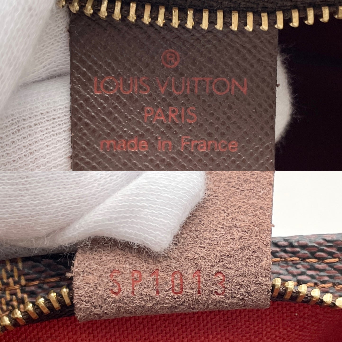 LOUIS VUITTON Damier Toiletry Makeup Handbag N51982 Brown