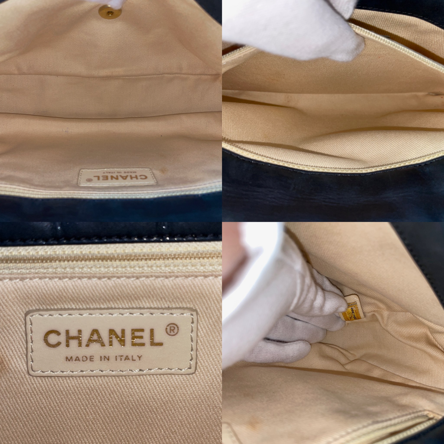 RARE☆☆☆CHANEL Matelassé CC LOGO Double Chain Single Flap Bag Black & Gold