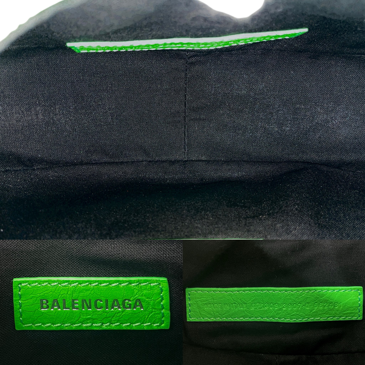 RARE★★★★Balenciaga Le Cagole Arena Lambskin Shoulder Bag XS Emerald Green Aged-Silver