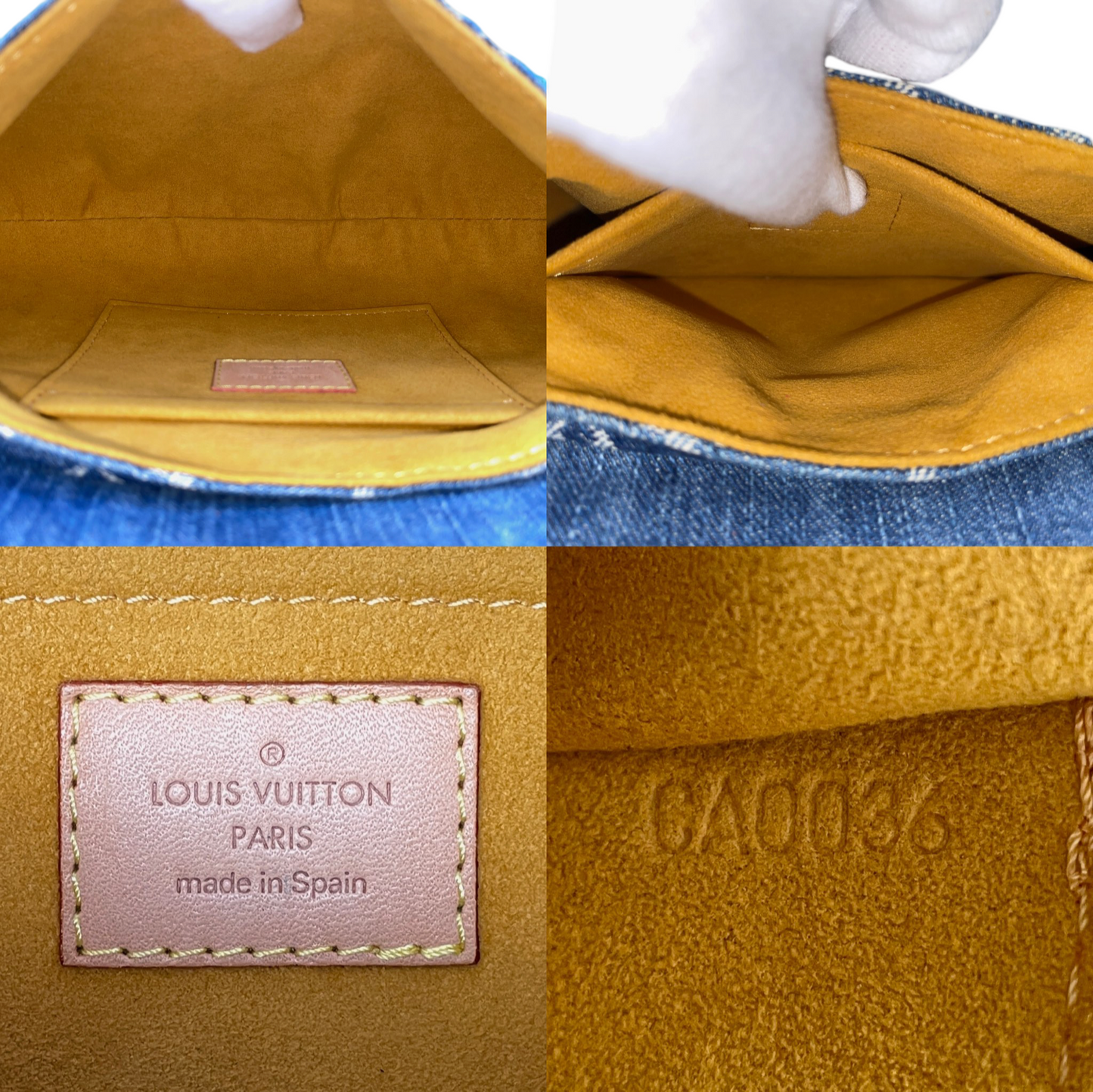 RARE☆☆☆☆LOUIS VUITTON Monogram Denim Mini Pretty M95050 Shoulder Bag Blue & Brown