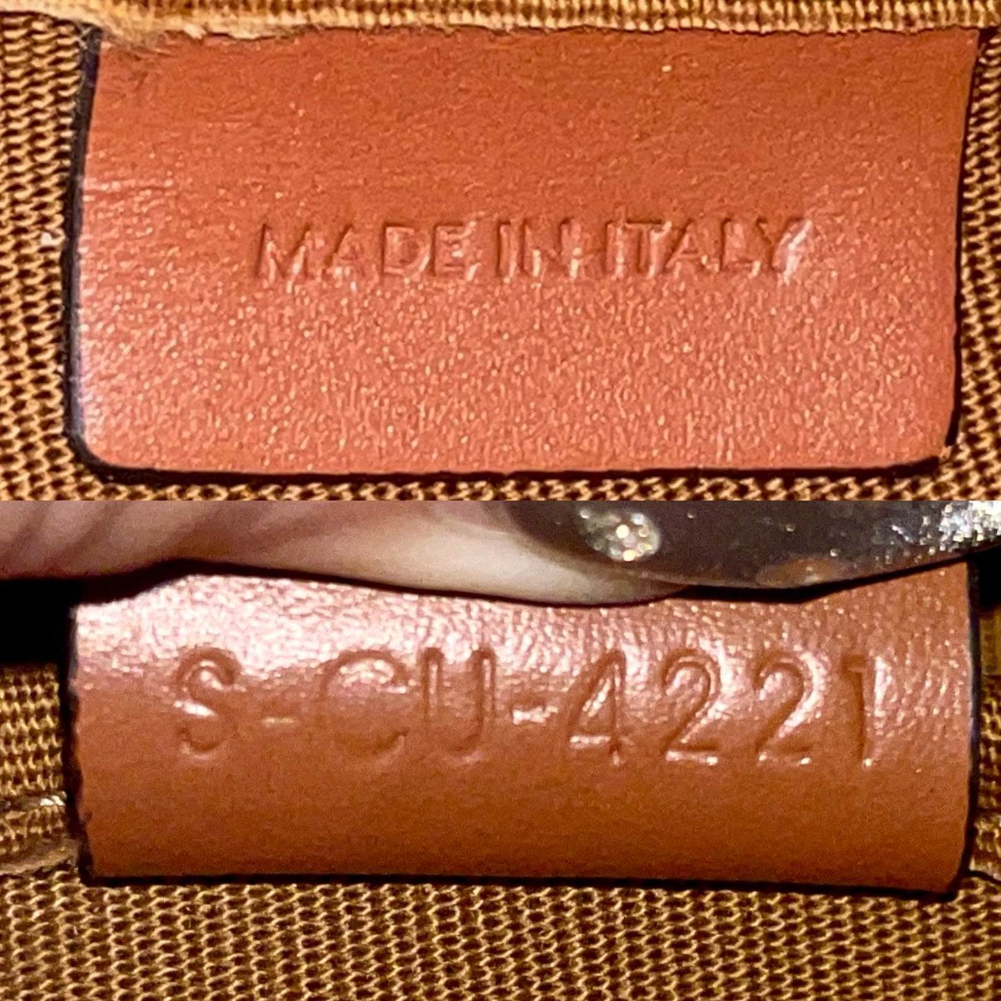 CELINE Small Bucket/Triumph Canvas & Calfskin