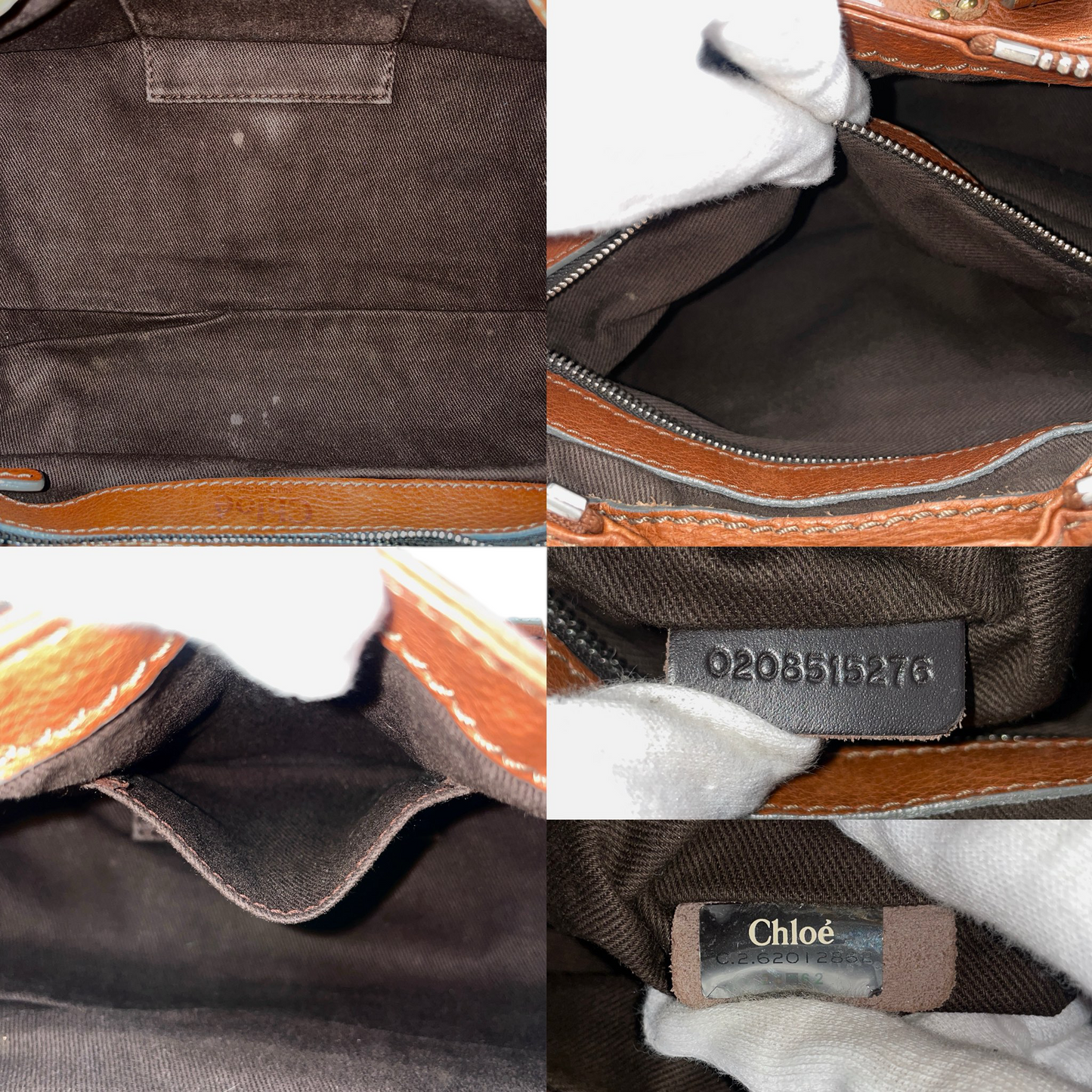 RARE★★★★Chloé Paddingtion Leather Padlock Shoulder Bag Small Brown with Gold Hardware