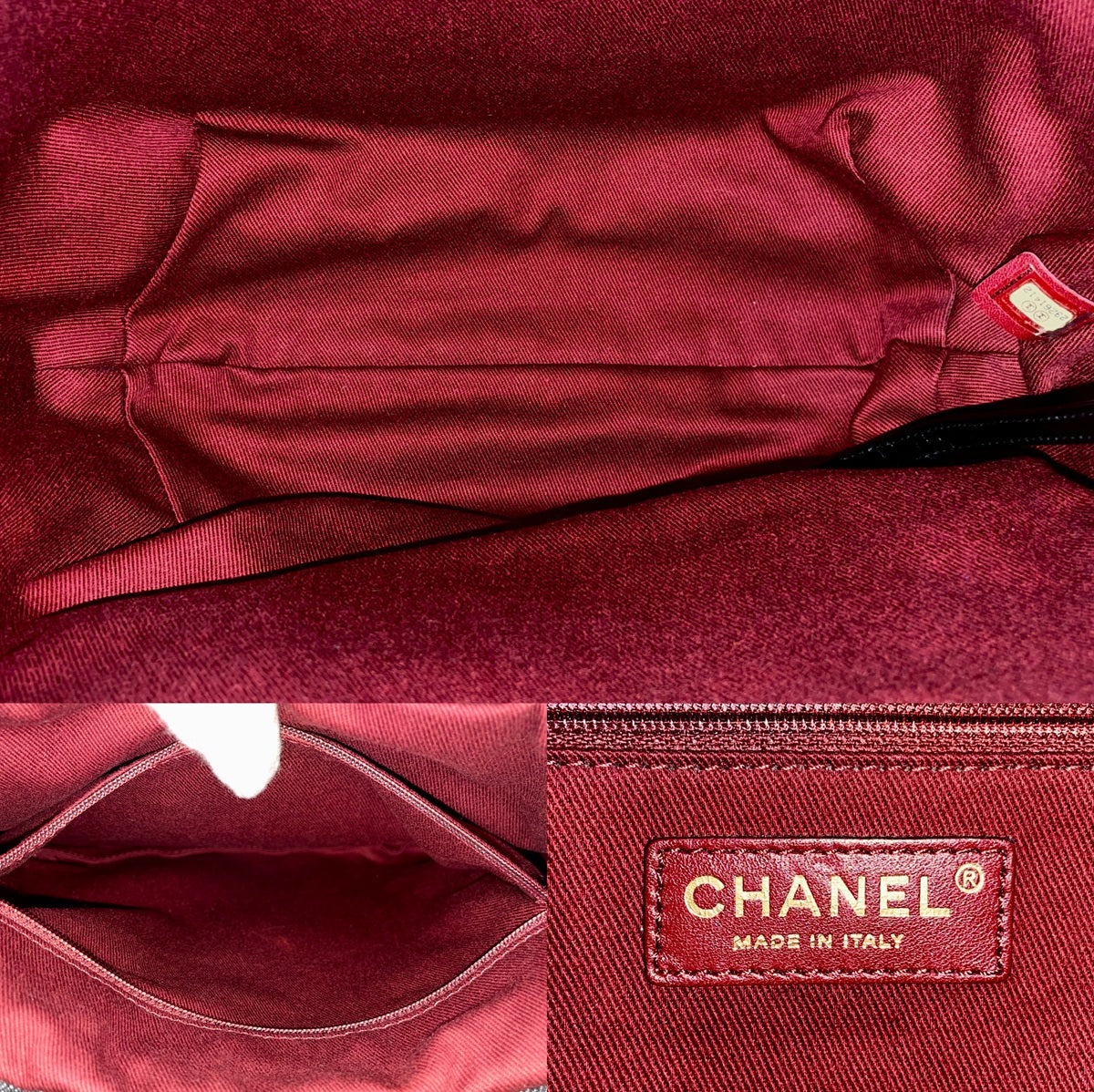 RARE☆☆☆☆CHANEL Matelassé Denim CC LOGO Pendant Métiers d'Art Paris-Salzburg Chain Strap Backpack Black & Gold #