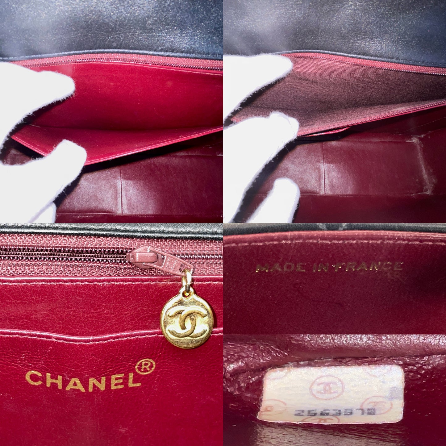 CHANEL Matelassé Jumbo CC LOGO Chain Shoulder Single Flap Bag Black & Gold #