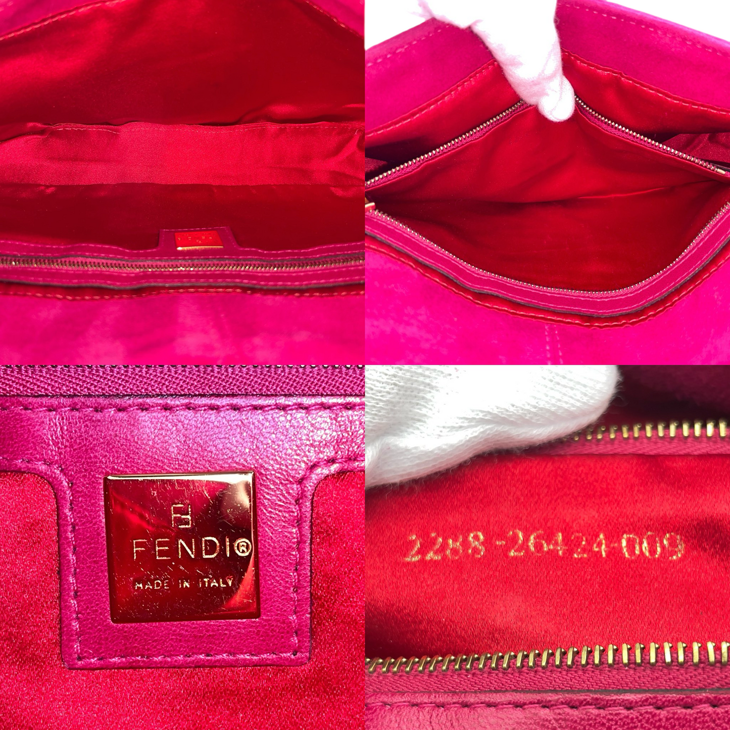FENDI FF Shine Logo Mamma Bucket Shoulder Bag PM