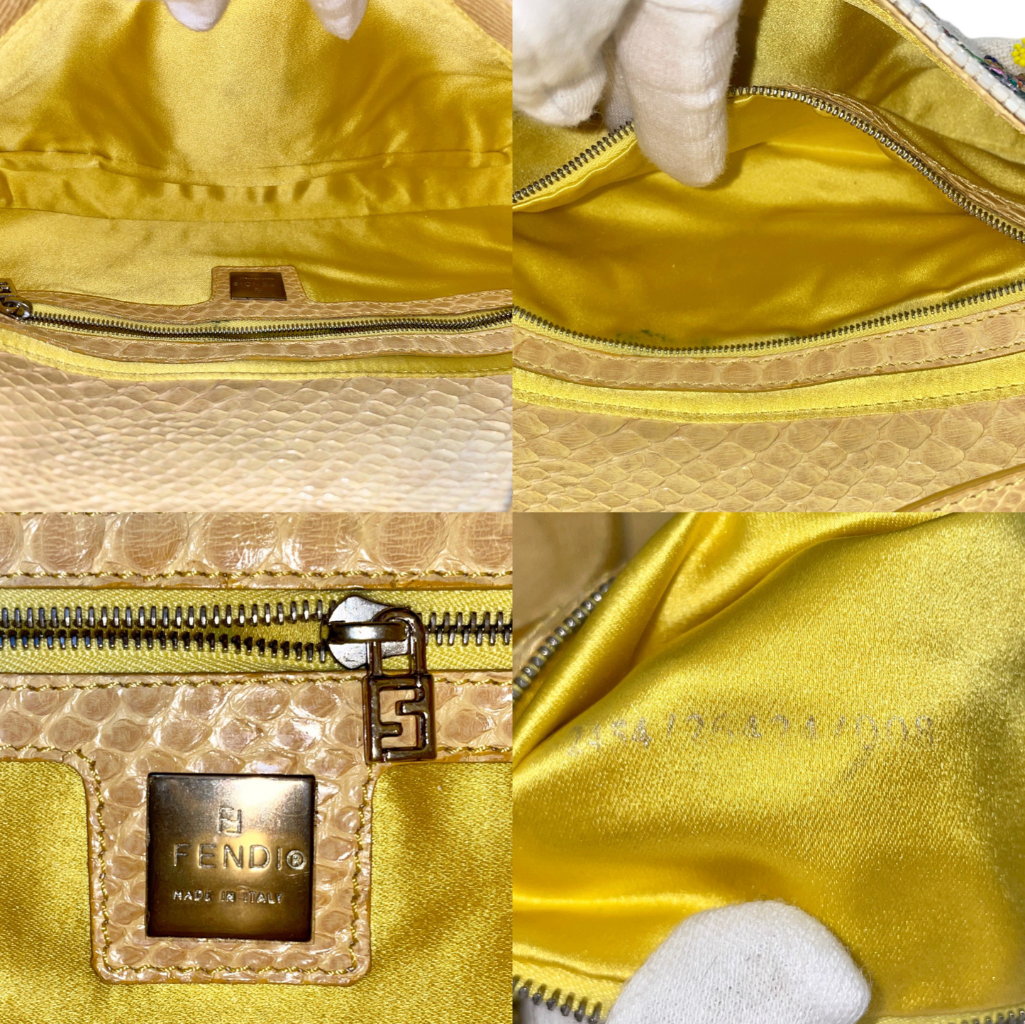 RARE☆☆☆☆FENDI Beads Embroidery Mamma Baguette PM Shoulder Bag/15th Anniversary Limited