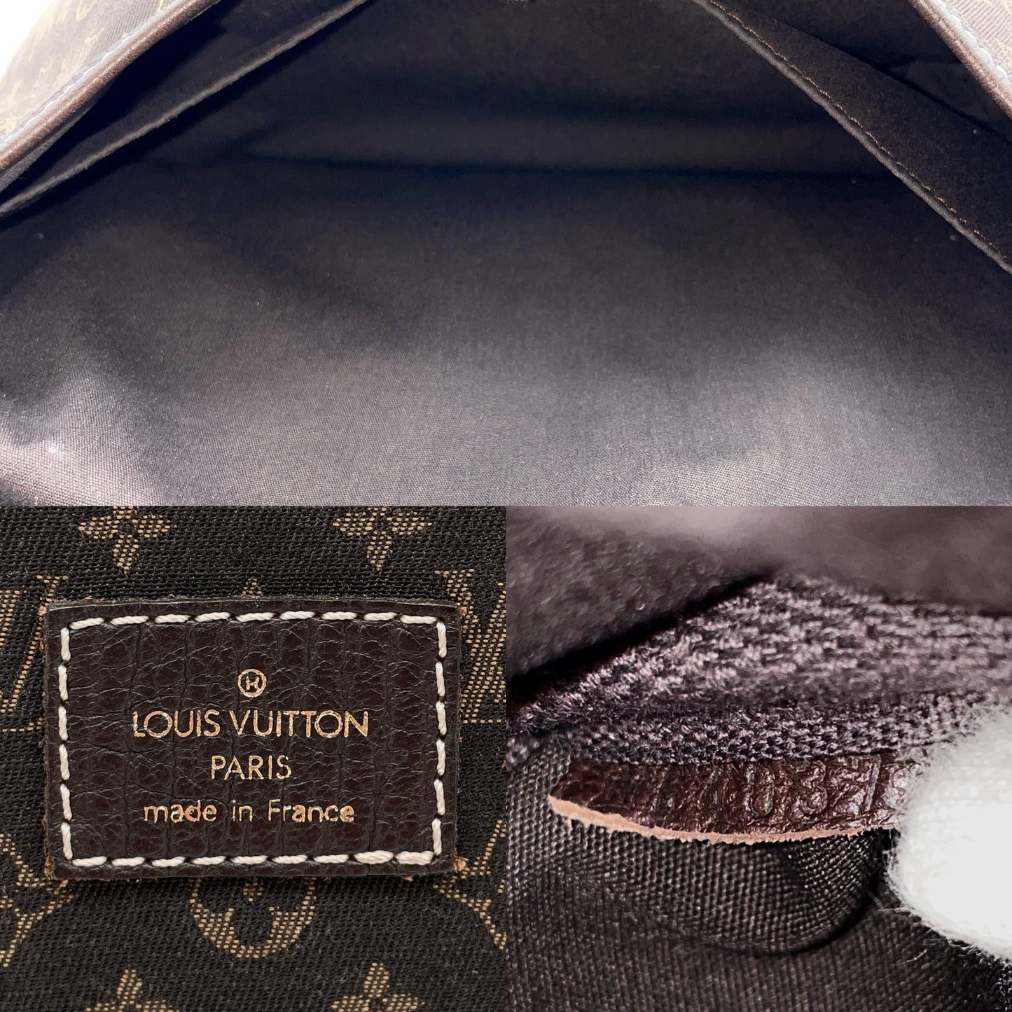 LOUIS VUITTON Monogram Mini Lin Saumur 30 Ebene M95227 Shoulder Bag