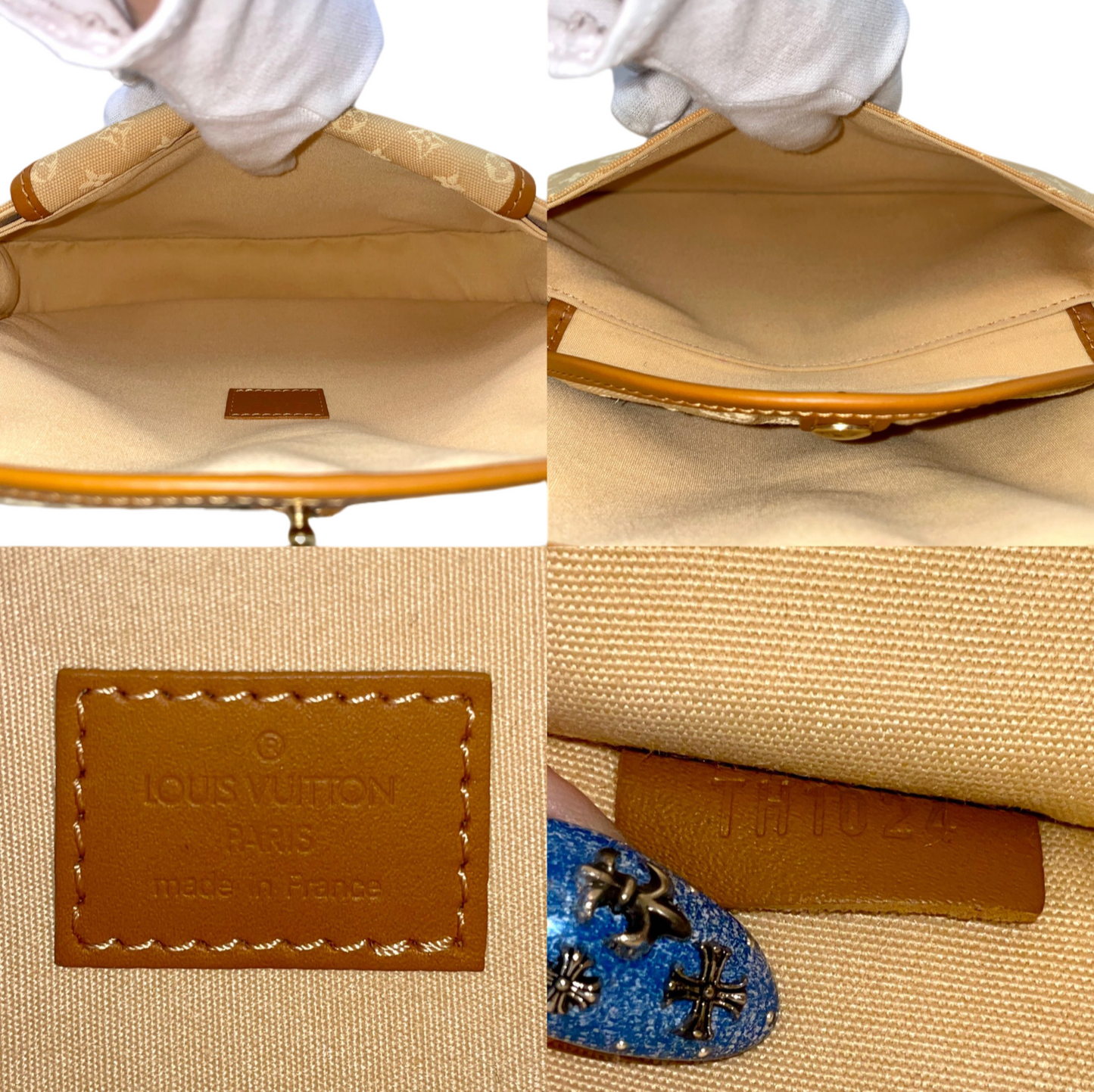 RARE☆☆☆LOUIS VUITTON Monogram Mini Lin Marjorie M92694 Shoulder Bag Beige & Brown