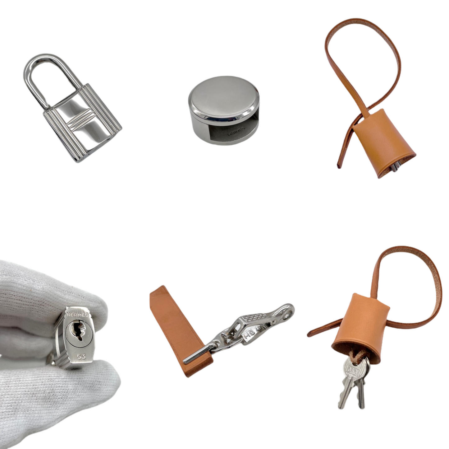 HERMES Toile H Ale Bag Ad/3way with spare bag Beige x Brown