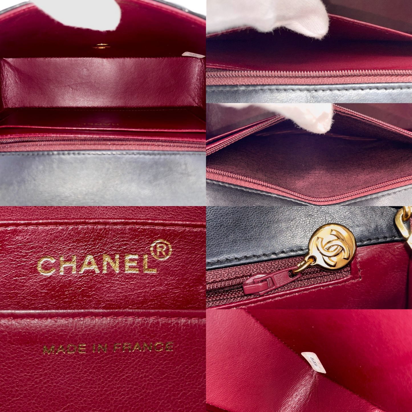 RARE☆☆☆CHANEL Matelassé Diana 23cm Lambskin Leather Chain Shoulder Flap Bag Black & Gold