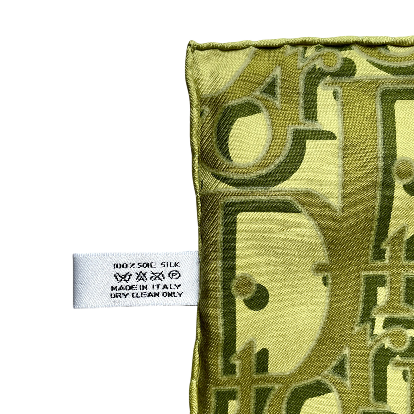 CHRISTIAN DIOR Silk Trotter Small Scarf Headscarf Neckerchief 66 Green
