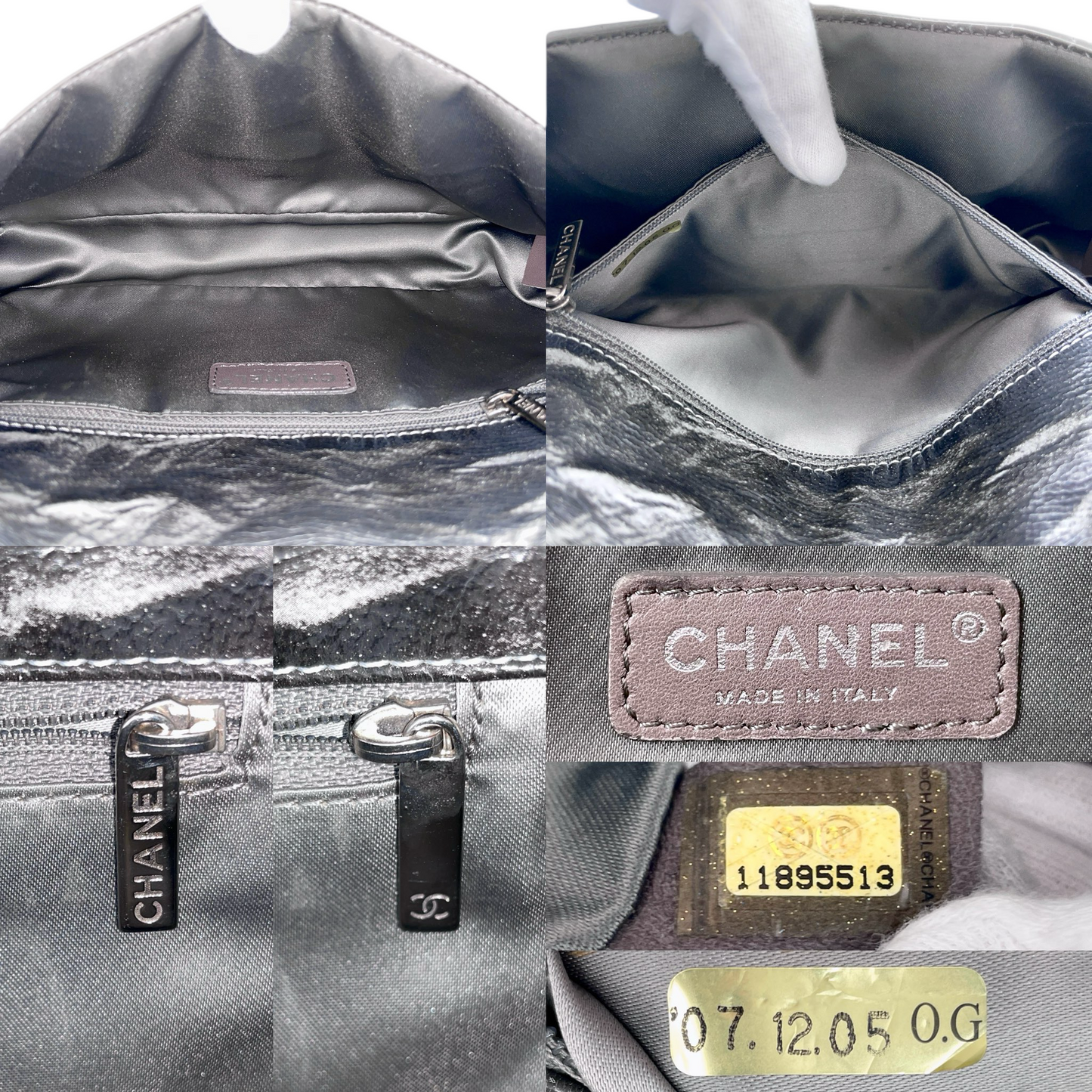 RARE☆☆☆CHANEL Calfskin Matelasse Bicolor Chain Shoulder Single Flap Bag