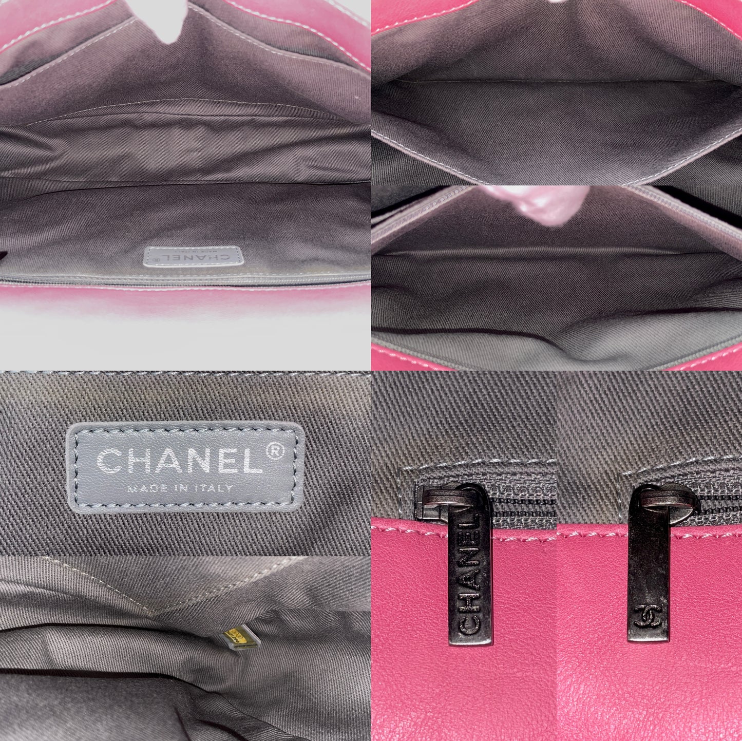 CHANEL Wild Stitch Pocket Double Chain Shoulder Flap Bag #