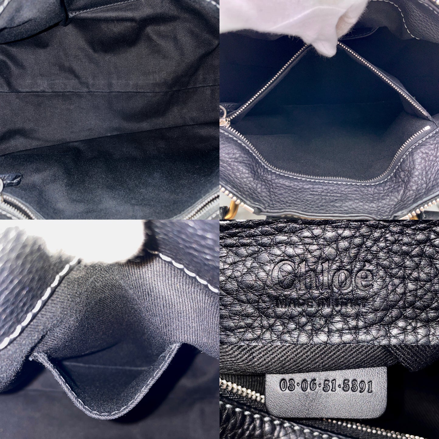 RARE☆☆☆Chloé Paddington Padlock Shoulder Bag Black & Gold