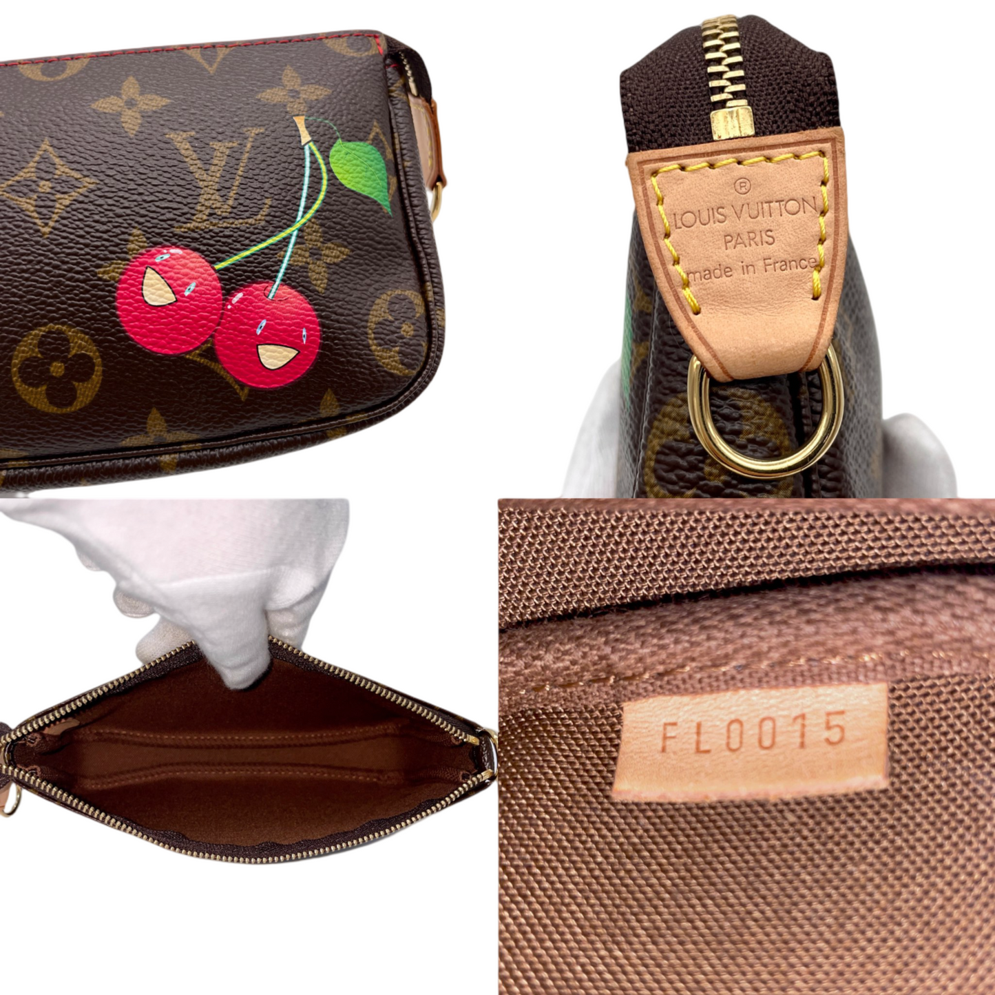 RARE☆☆☆☆☆LOUIS VUITTON Monogram x Takashi Murakami Cherry Cerises Sac Retro PM/M95012 Backet Shoulder Tote Bag