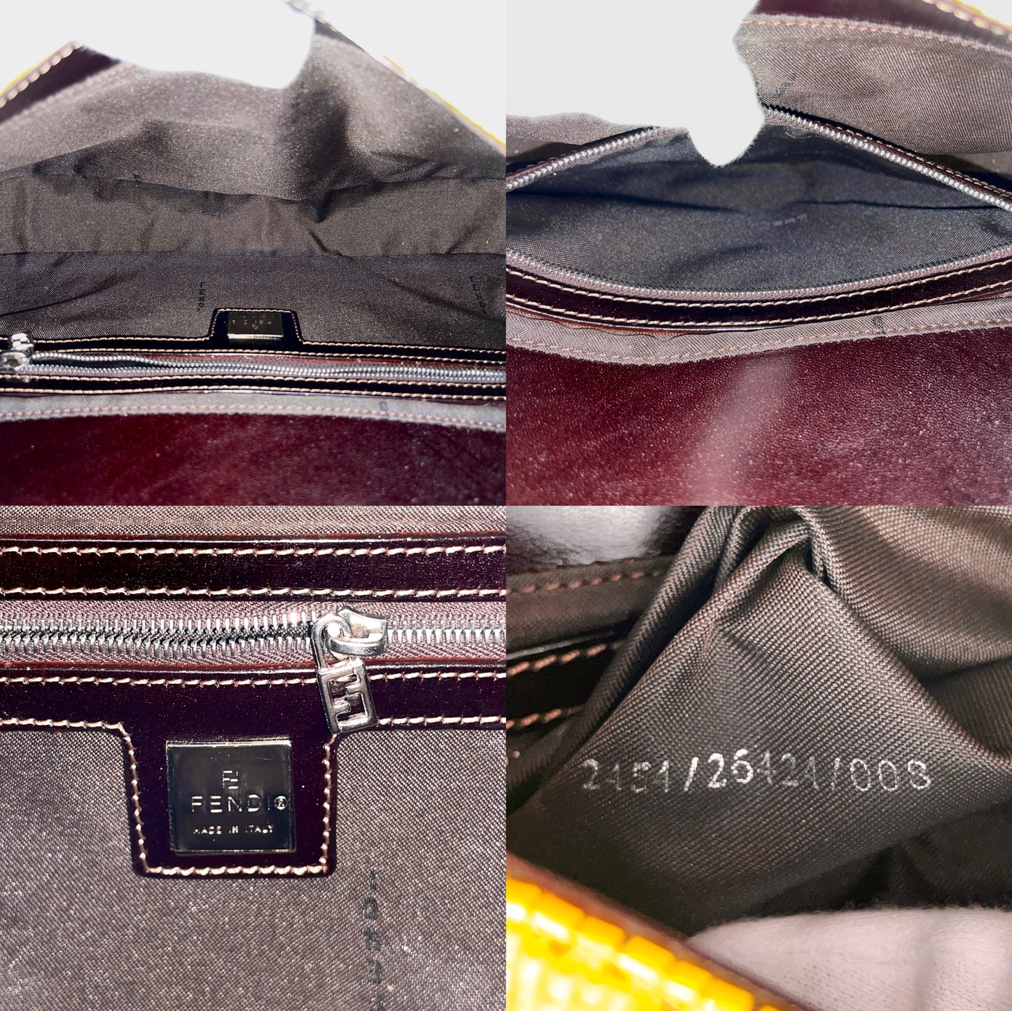 RARE☆☆☆☆☆FENDI Bead Embroidered Mamma Bucket PM Shoulder Bag