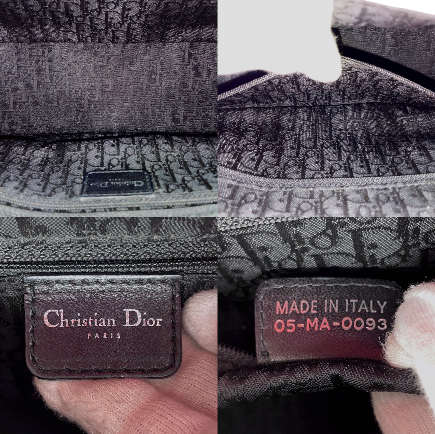 RARE☆☆☆☆CHRISTIAN DIOR Hardcore Rhinestone Chain Handle 2-Way Shoulder Bag Red & Black