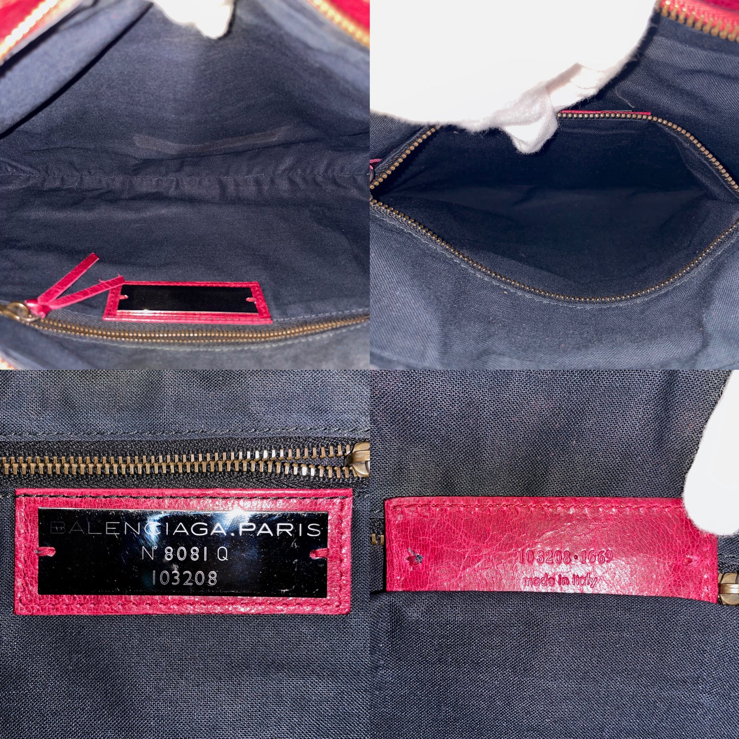 Balenciaga Le City First Bag in Bordeaux Red Arena Storico lambskin, brass hardware