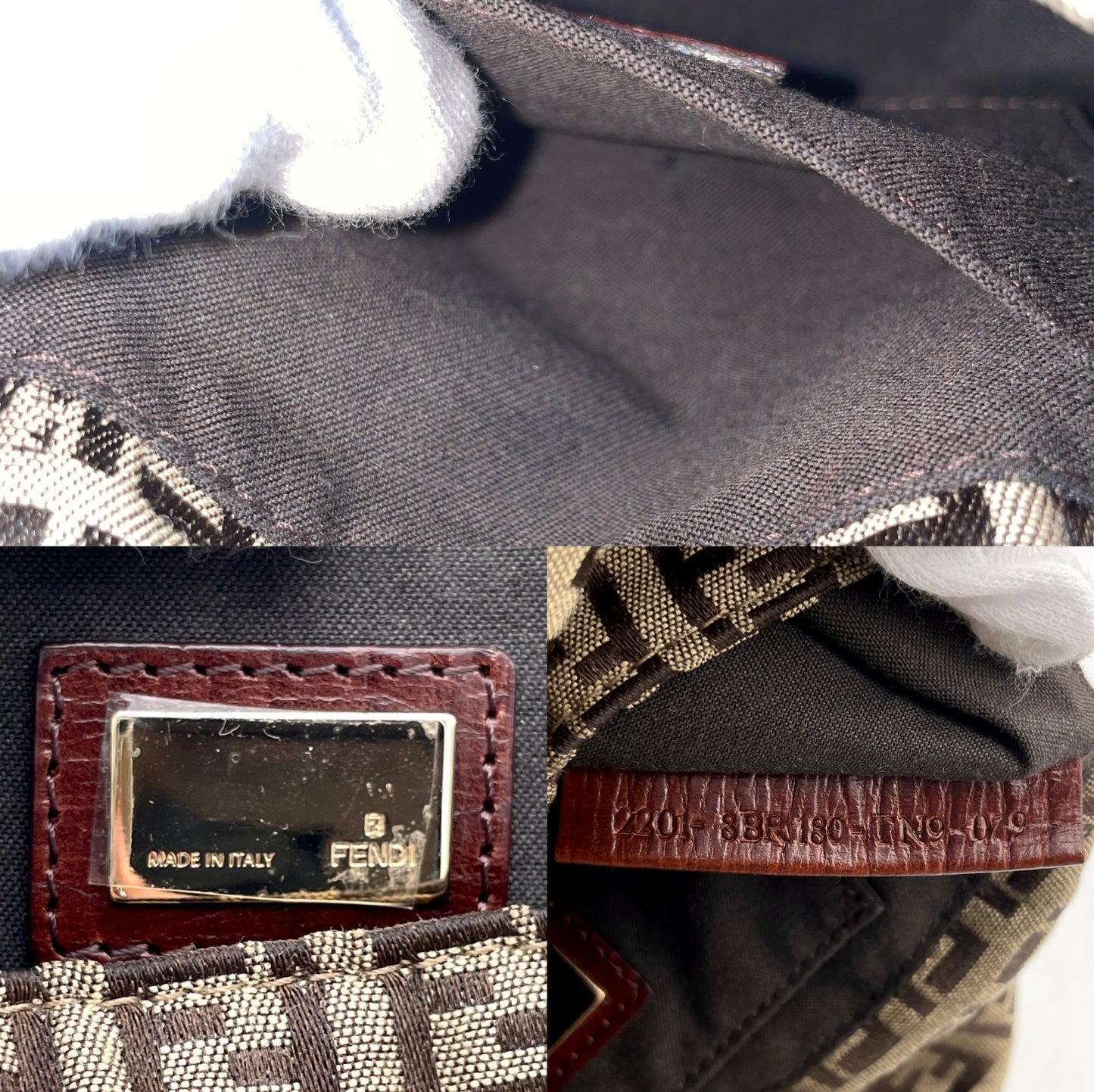 RARE☆☆FENDI Zucchino Mini Manma Bucket Shoulder Bag