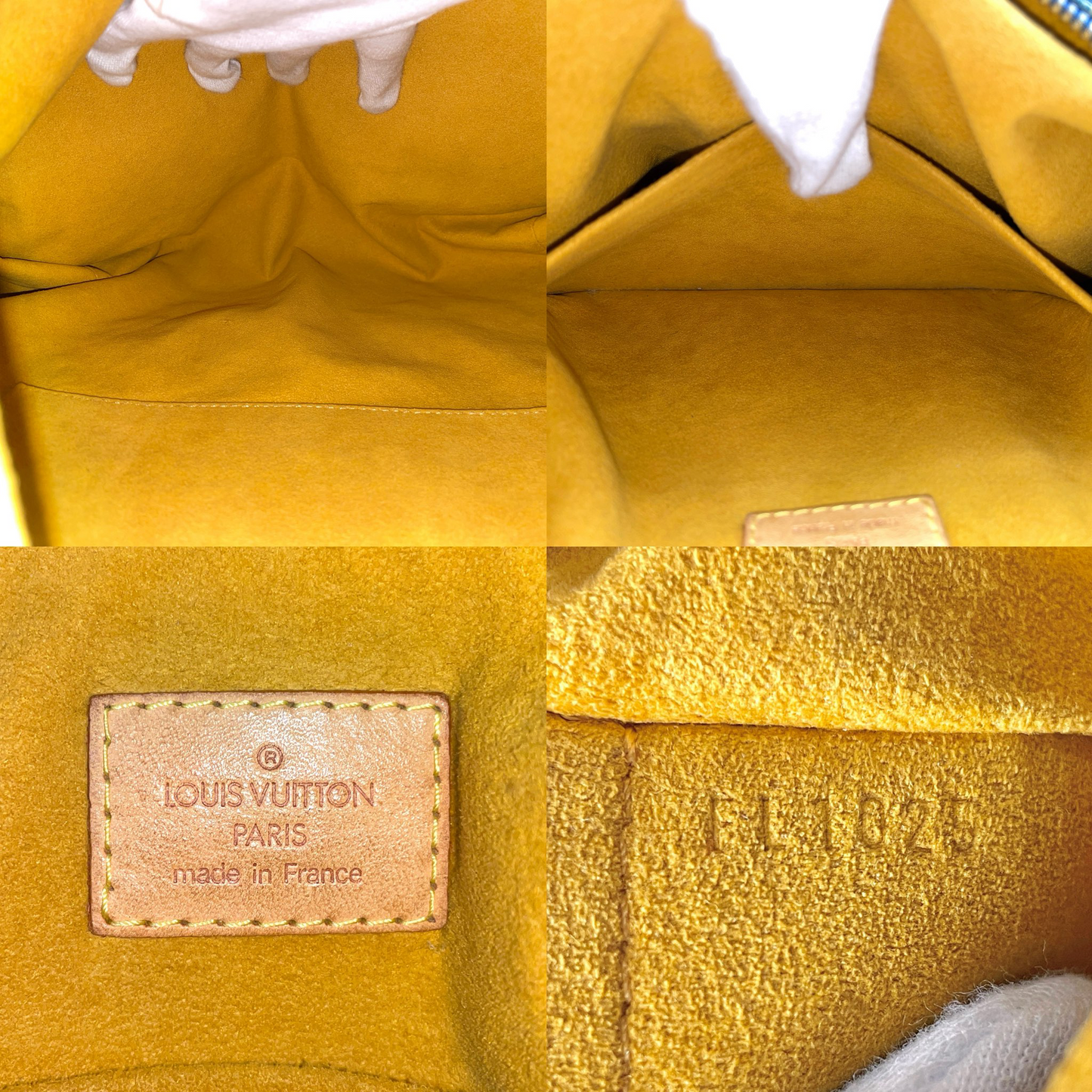 RARE★★★★LOUIS VUITTON 2005 Monogram Denim & Leather Baggy Shoulder Bag M95048 Large Blue & Brown