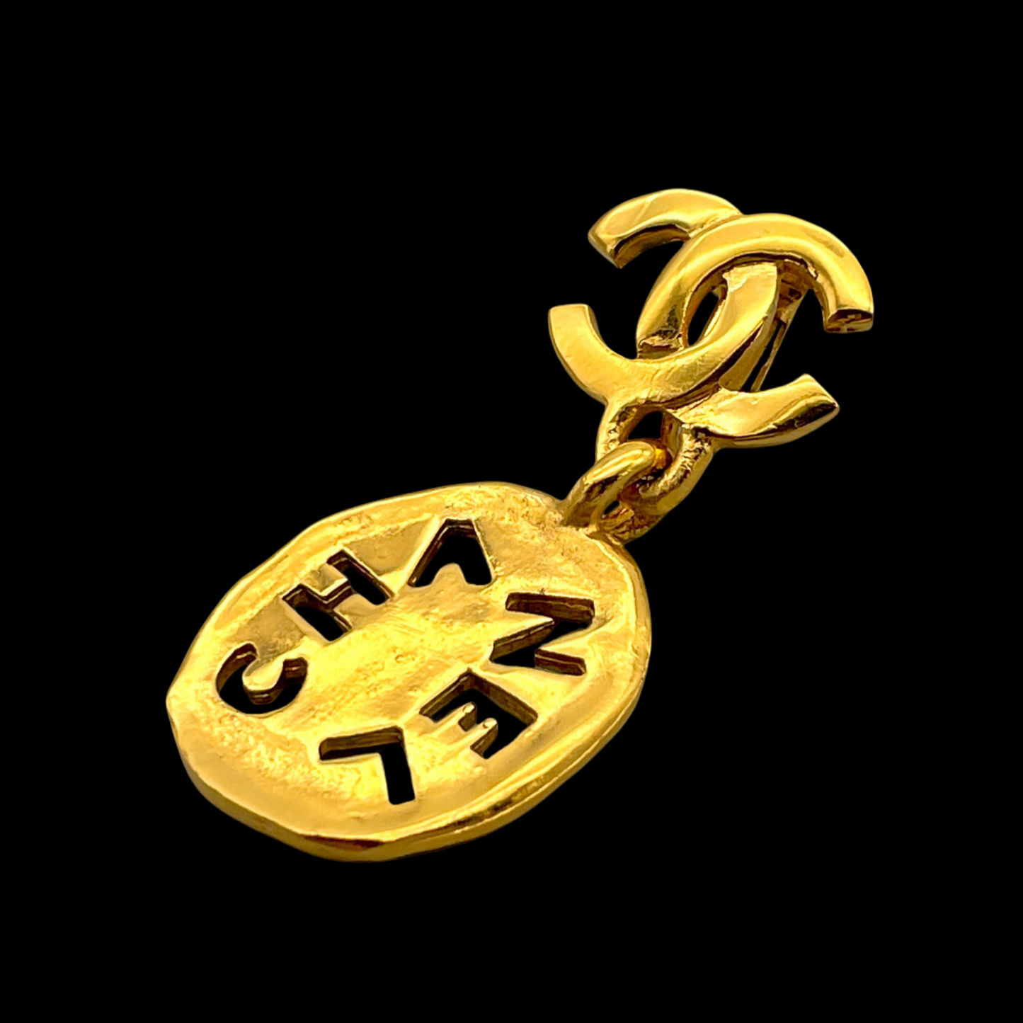 CHANEL Coco 马克吊坠耳环/金