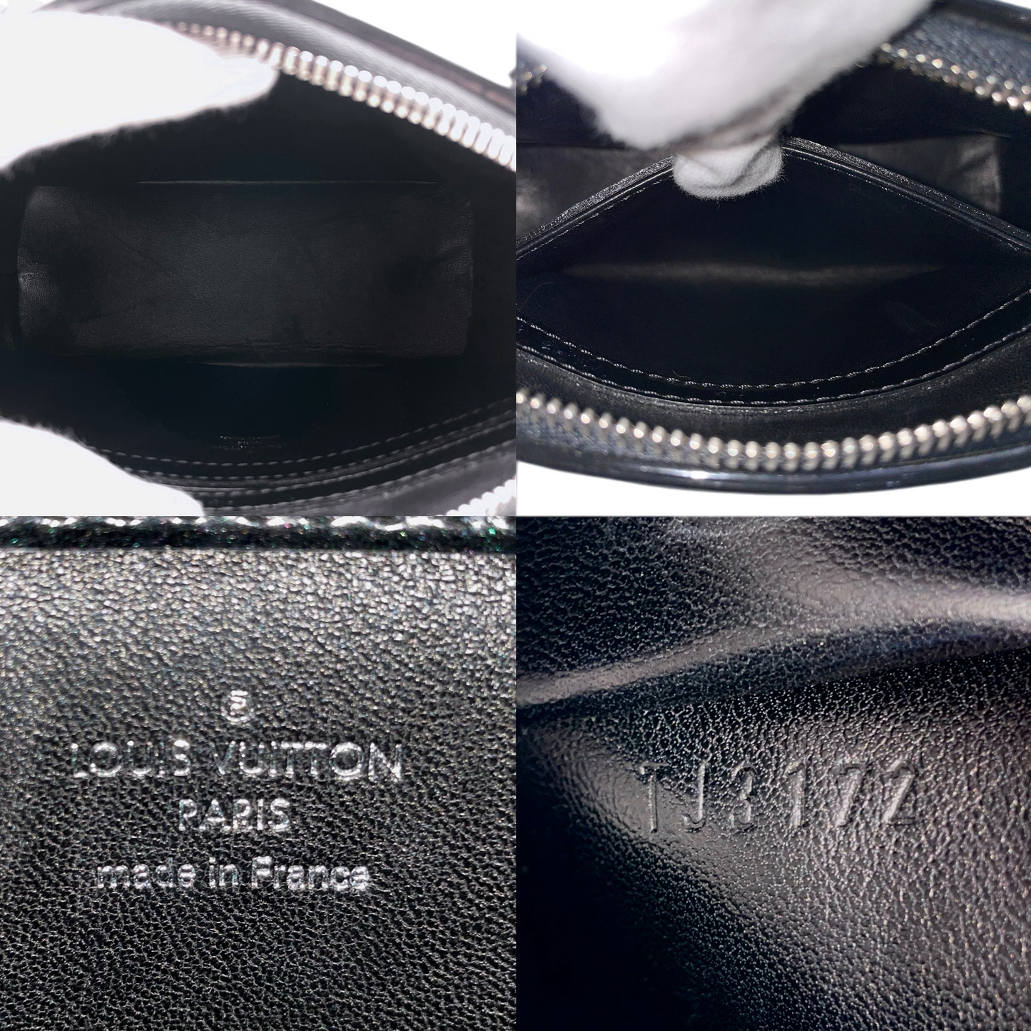 RARE★★★★LOUIS VUITTON 2012 FW Monogram Vernis Patent Leather & Velour Lockit BB Top Handle Bag Mini Black/Silver