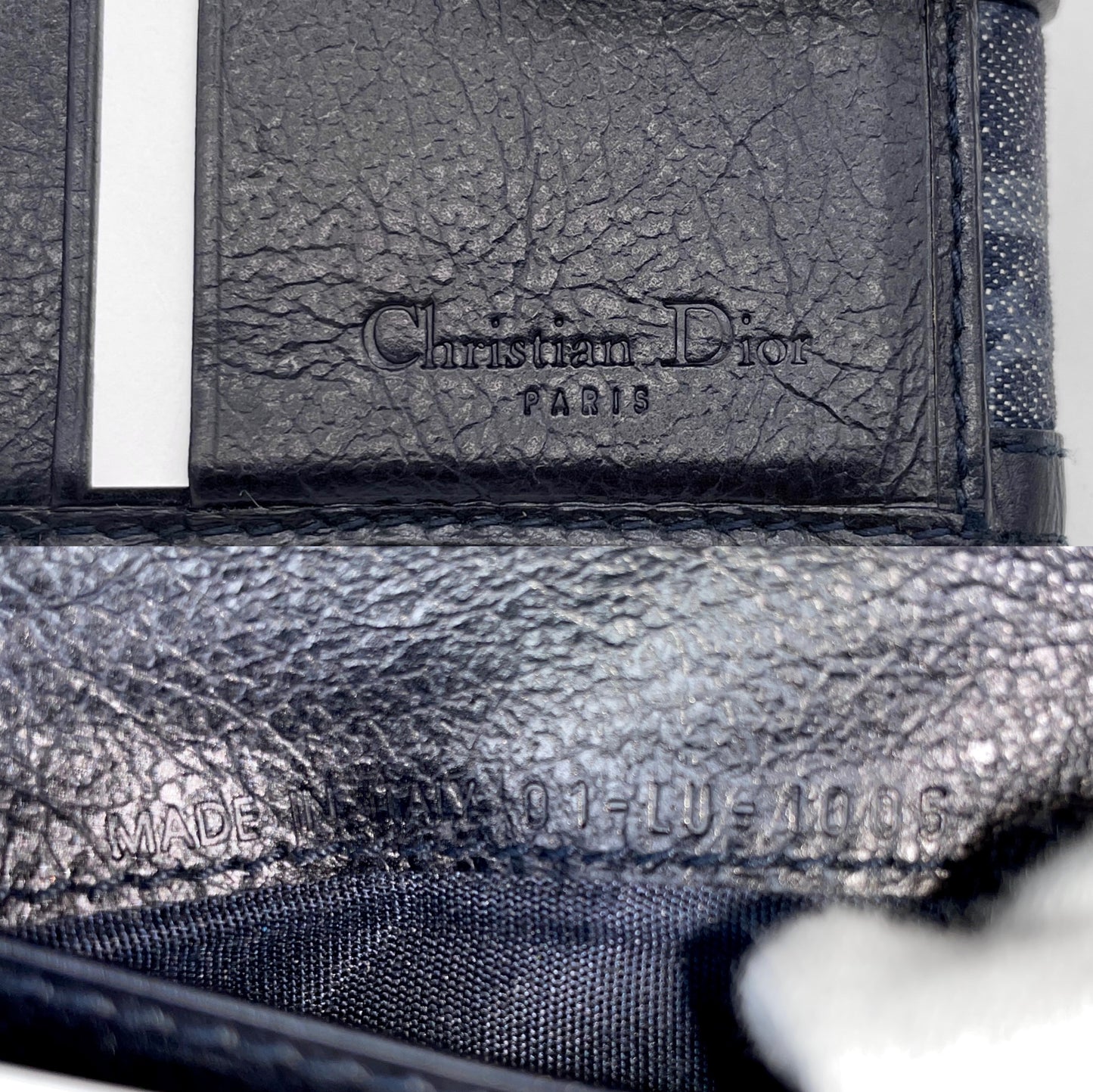 RARE☆☆☆CHRISTIAN DIOR Flight Line Trotter D LOGO Short Wallet Navy