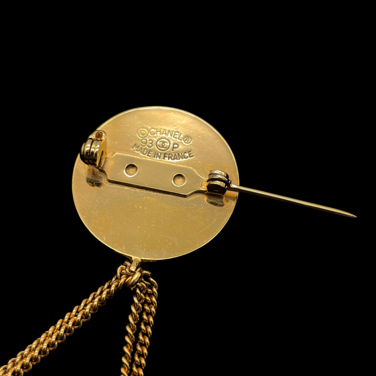 CHANEL Matelassé Coco Mark Bag Motif Brooch 93P