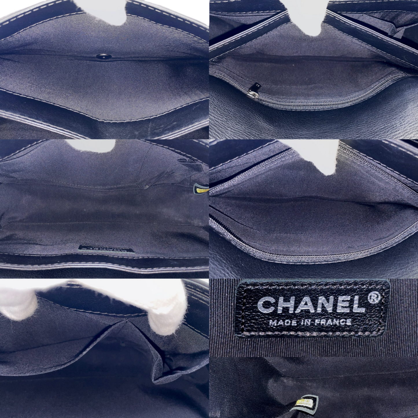 RARE☆☆☆☆☆CHANEL Le Boy CHANEL Chains Motif Chain Shoulder Flap Bag Black & Silver #