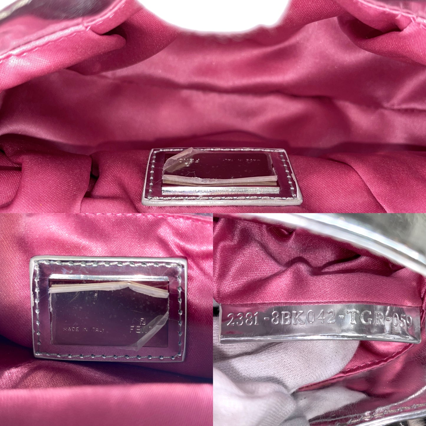 RARE☆☆☆☆☆FENDI Pendant Fur Mini Chef Bag Hand Bag