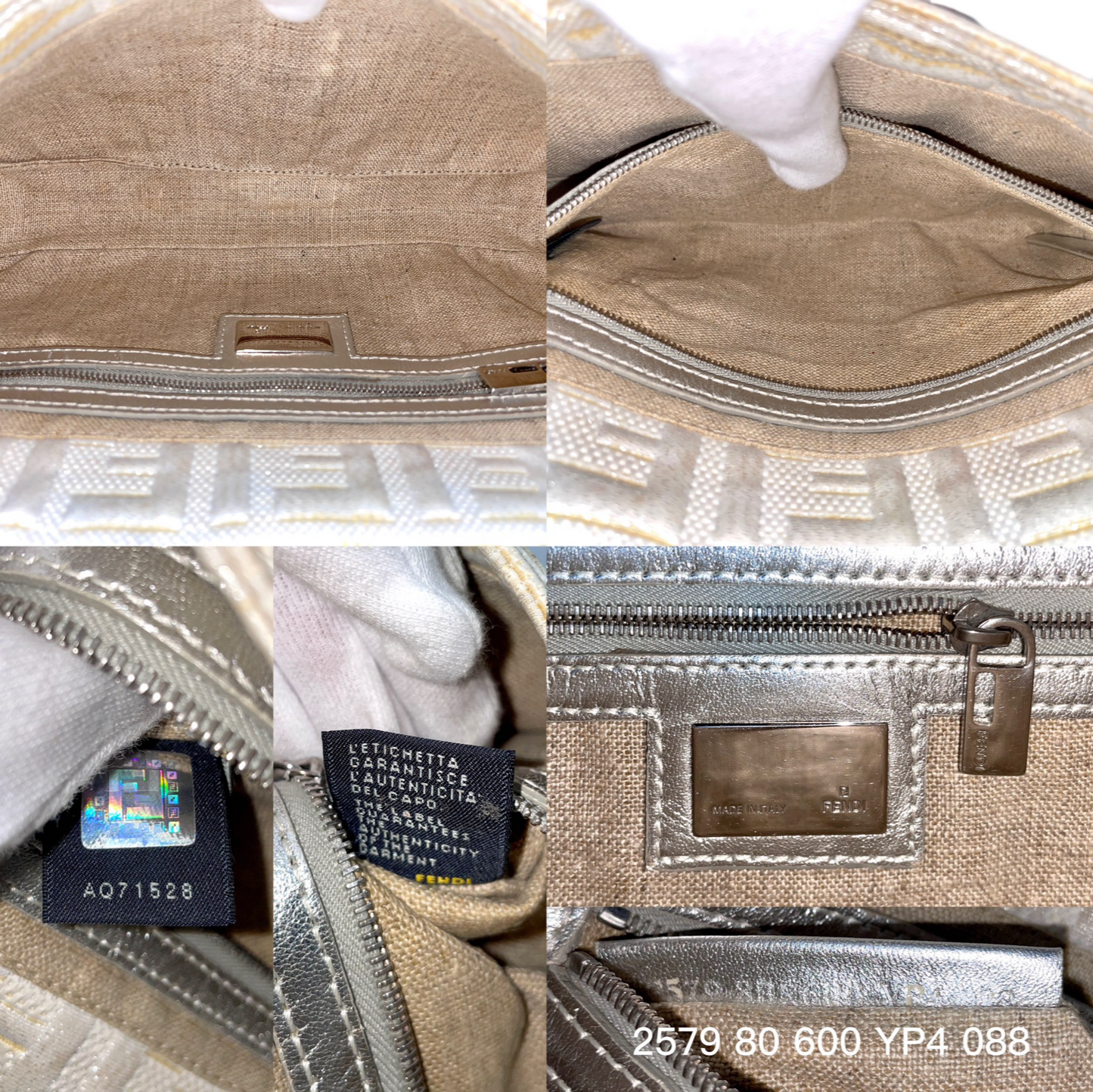 RARE☆☆☆ FENDI Zucca Motif Mamma Baguette PM Shoulder Bag