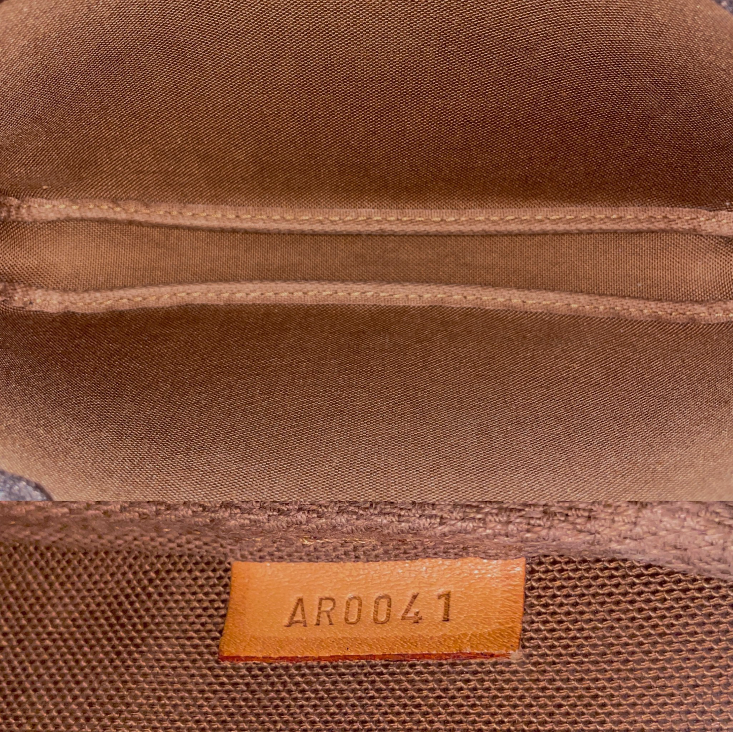 AUTHENTIC PRELOVED RARE☆☆☆☆LOUIS VUITTON 2001 Monogram Graffiti Pochette Accessories Pouch M92191 Khaki Green & Brown