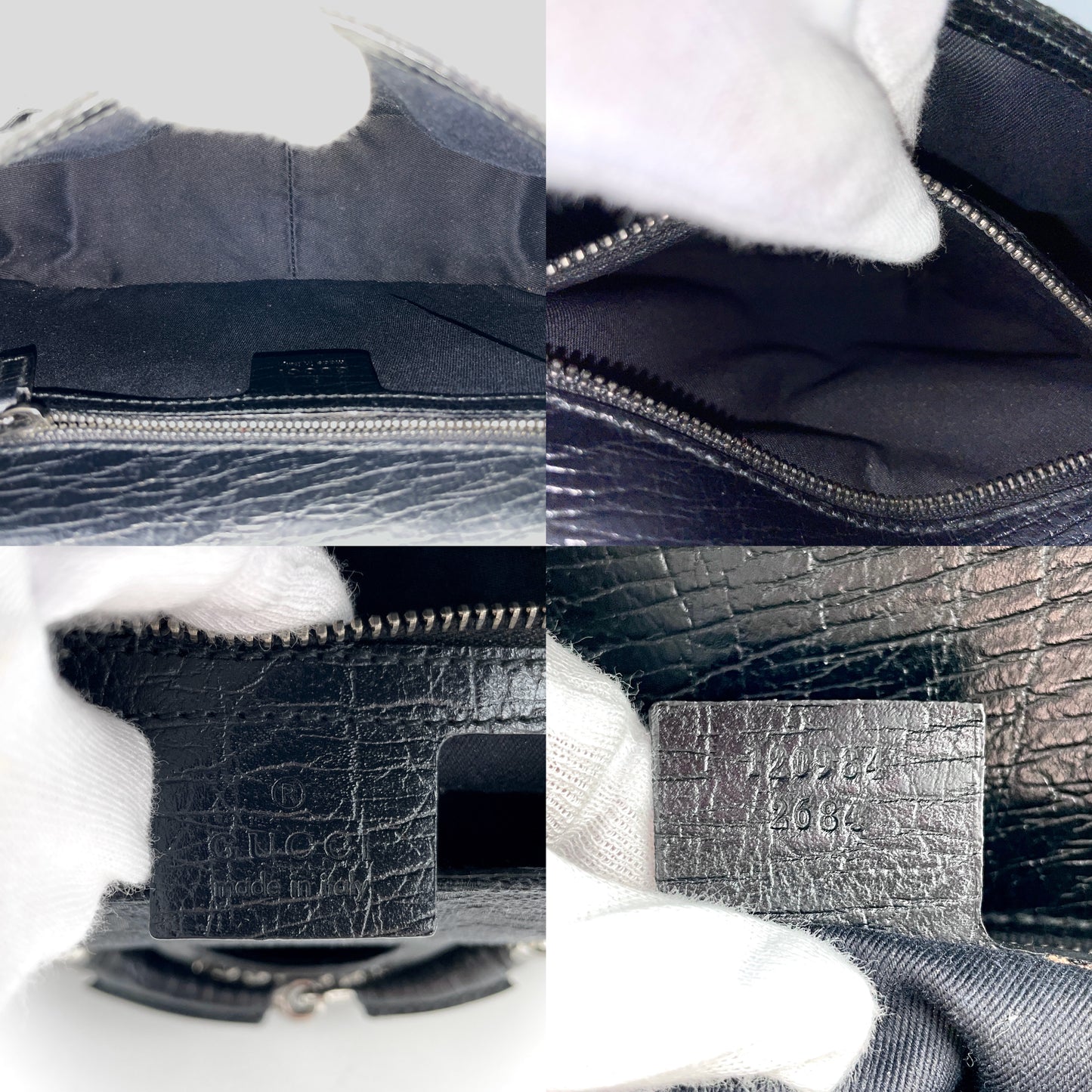 RARE☆☆ GUCCI GG Canvas Chain Horsebit One Shoulder Bag PM SHW Black