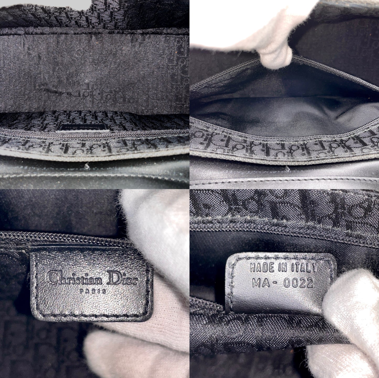 RARE☆☆☆☆☆CHRISTIAN DIOR Street Chic Columbus Bag Shoulder Bag GM Pocket x4 Gray & Black