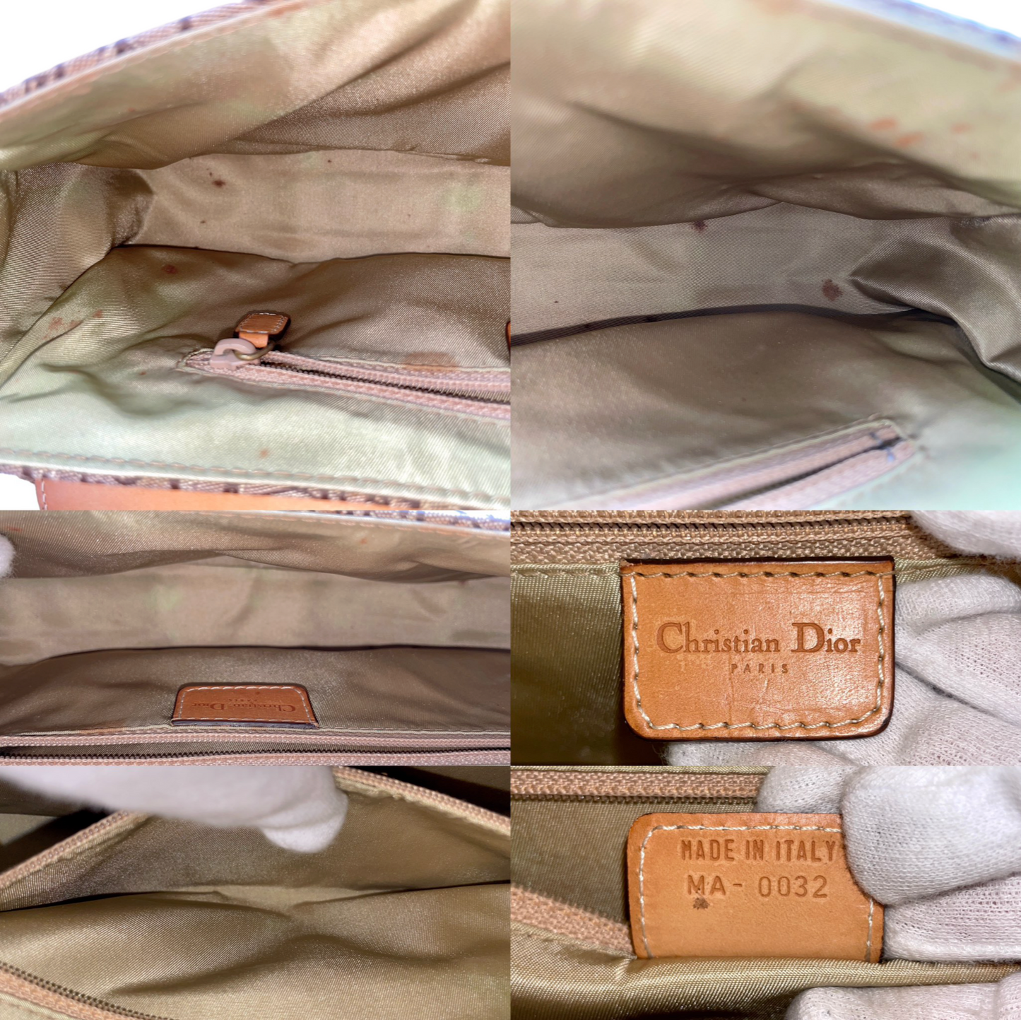 RARE☆☆☆☆CHRISTIAN DIOR Trotter Street Chic Columbus Bag Shoulder Bag MM Brown & Gold