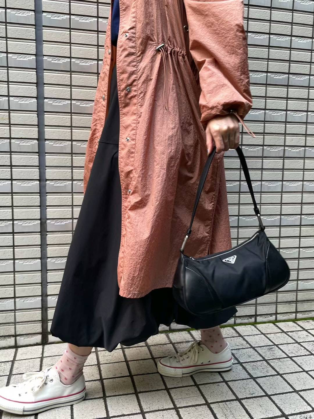 AUTH 二手 PRADA 尼龙配饰袋 黑色