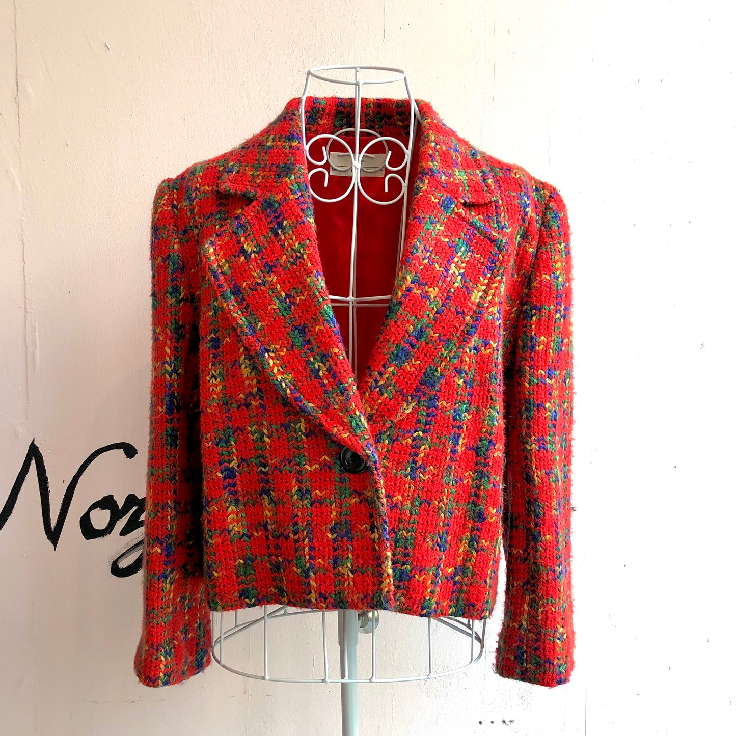 GIVENCHY tweed jacket/red