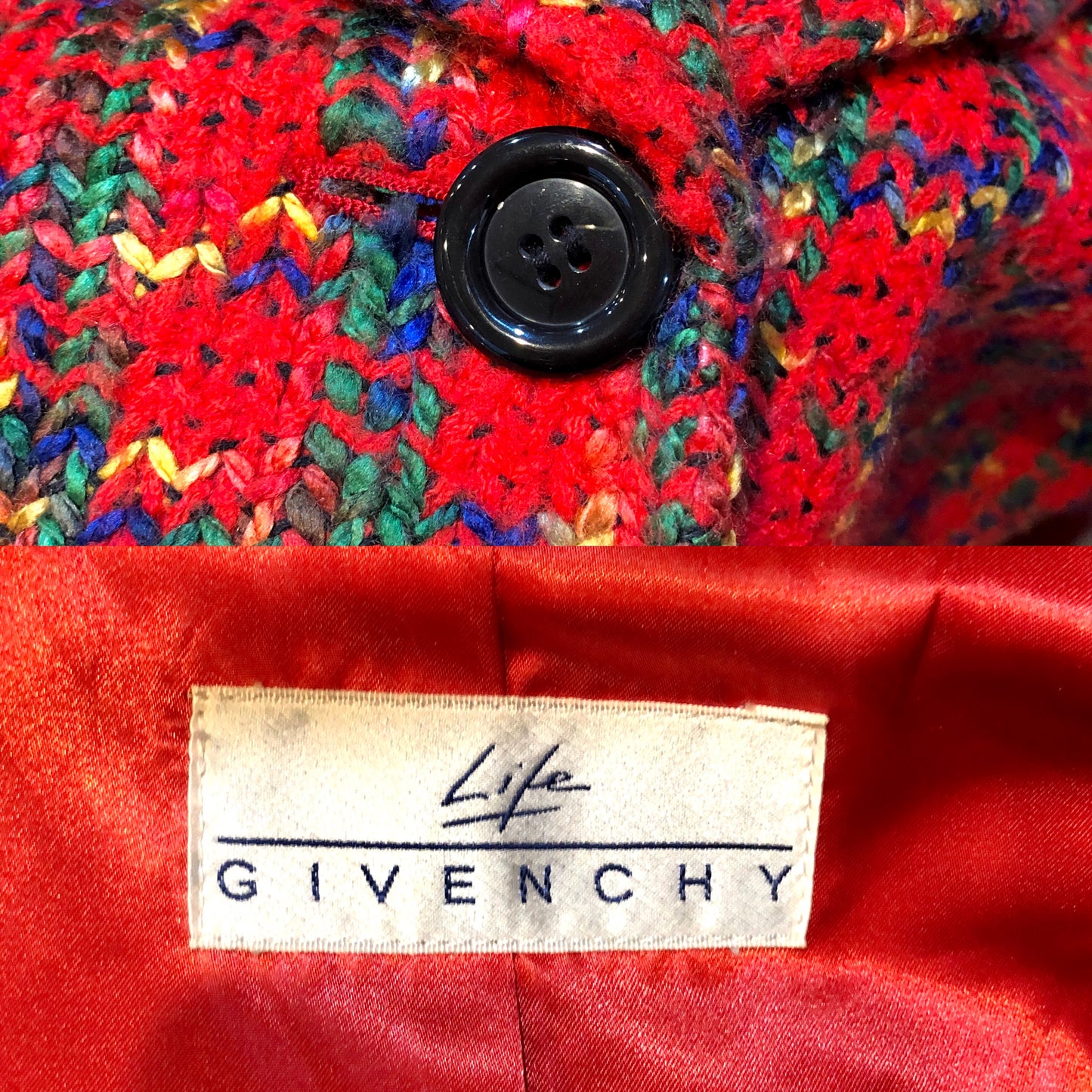 GIVENCHY tweed jacket/red