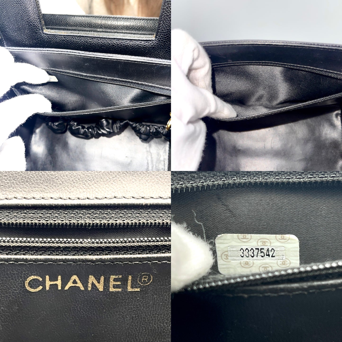 CHANEL 2WAY vanity/caviar/black