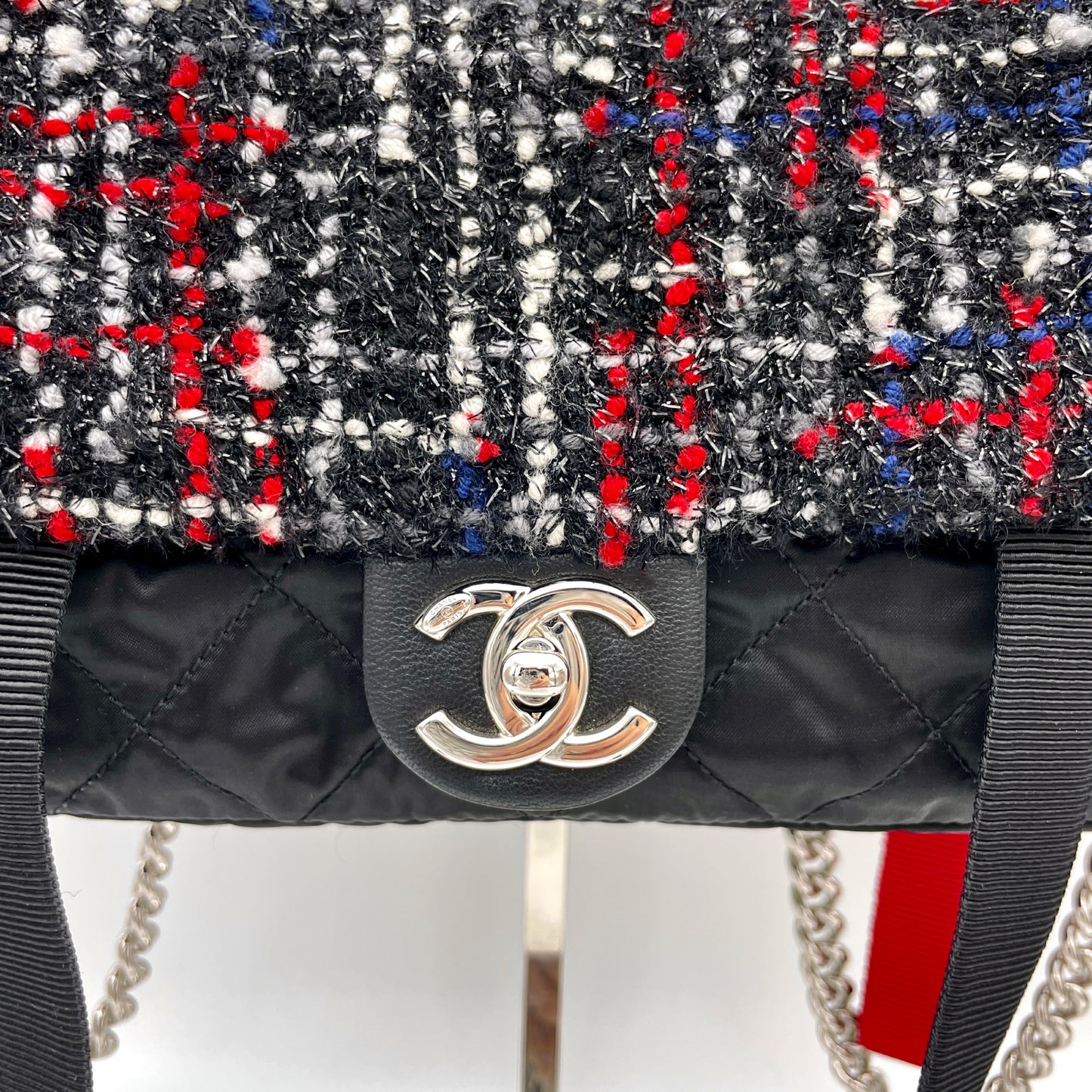 RARE☆☆☆☆☆CHANEL 2017 FW Collection Tweed Turnlock 2Way Chain Shoulder Bag