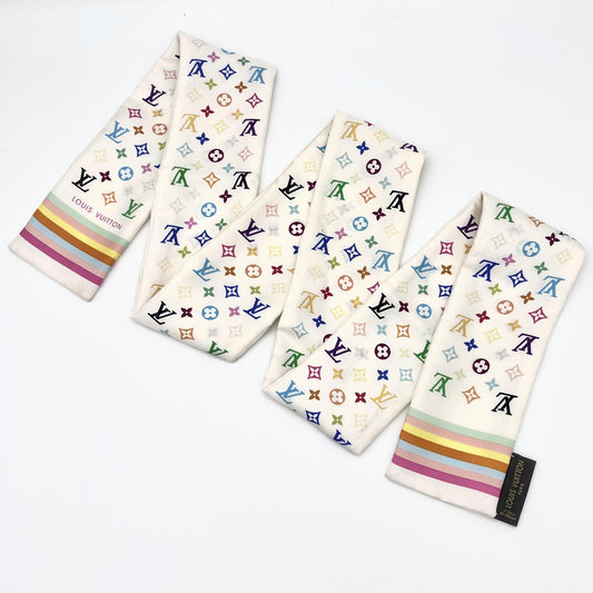 LOUIS VUITTON Multicolor Monogram Twill Scarf