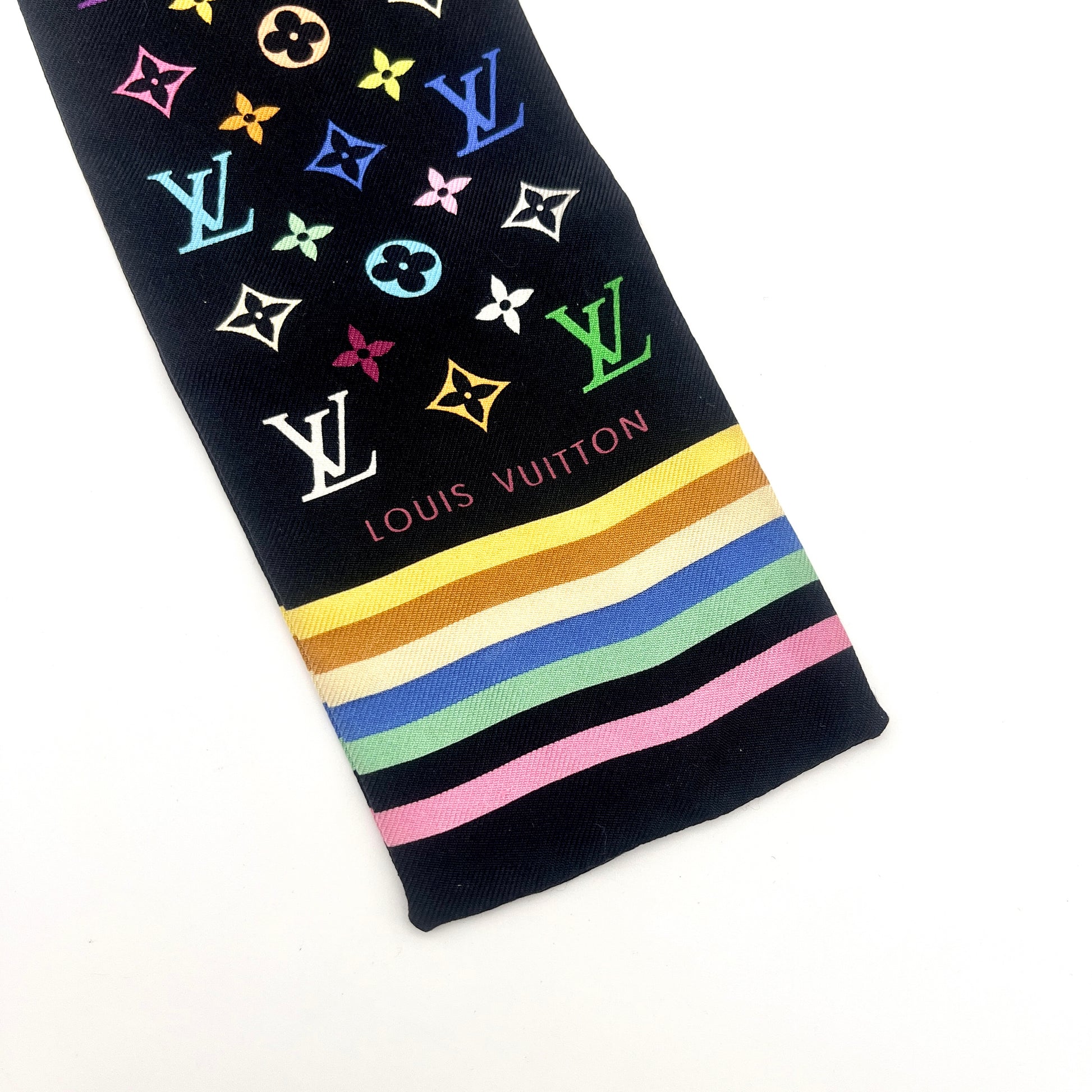 AUTH Pre-owned LOUIS VUITTON multicolor monogram twill scarf – Afar Vintage