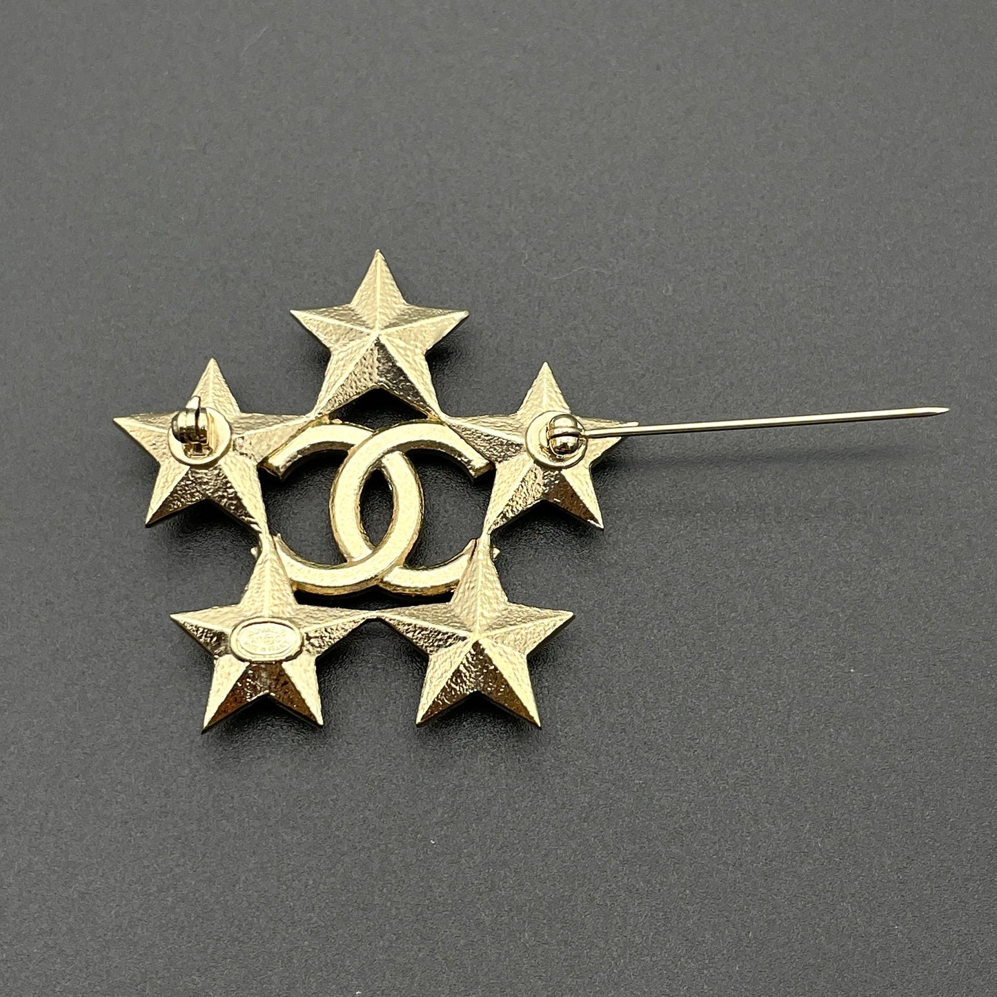 RARE☆☆CHANEL Star Cocoma Line Stone Brooch A17C