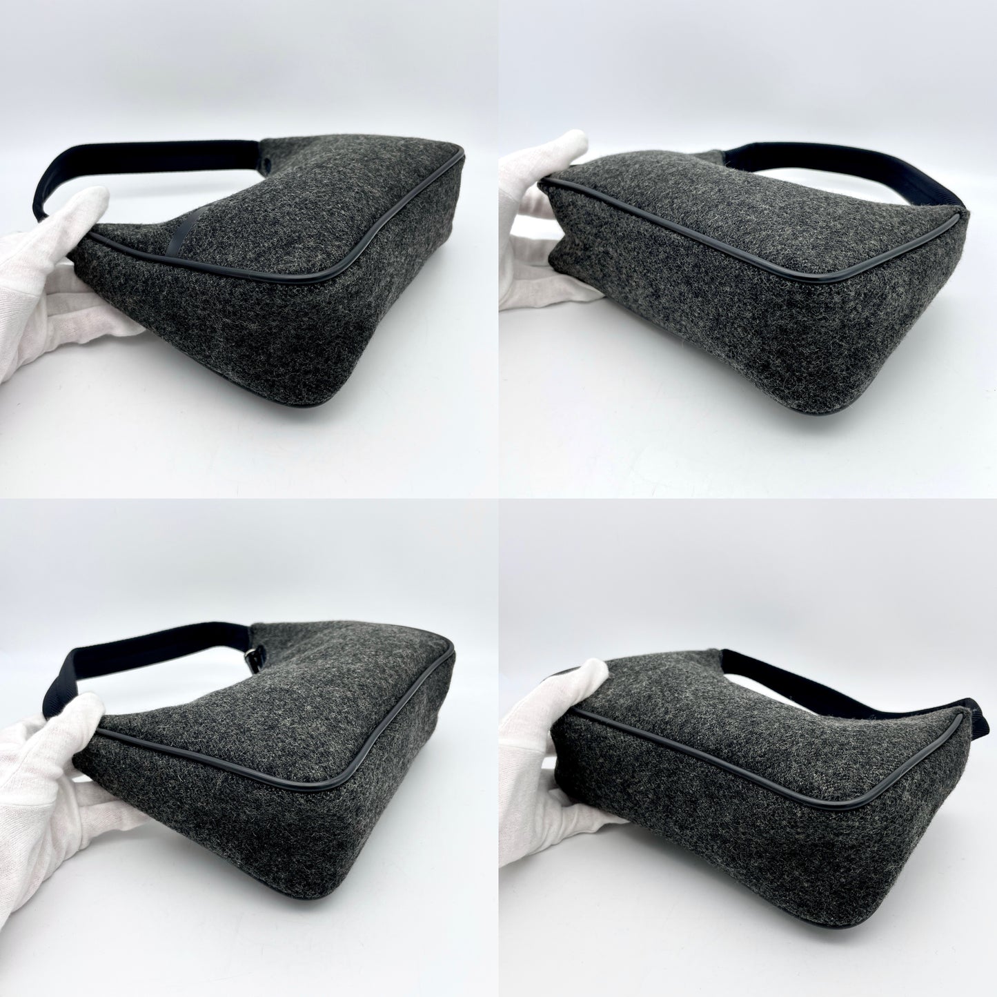 PRADA Wool HOBO Handbag