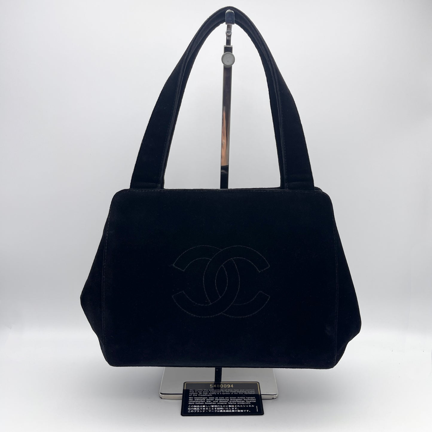 RARE☆☆☆CHANEL ﾍﾞﾙﾍﾞｯﾄ ｼﾞｬﾝﾎﾞｺｺﾏｰｸ ﾊﾝﾄﾞﾊﾞｯｸﾞ ﾌﾞﾗｯｸ