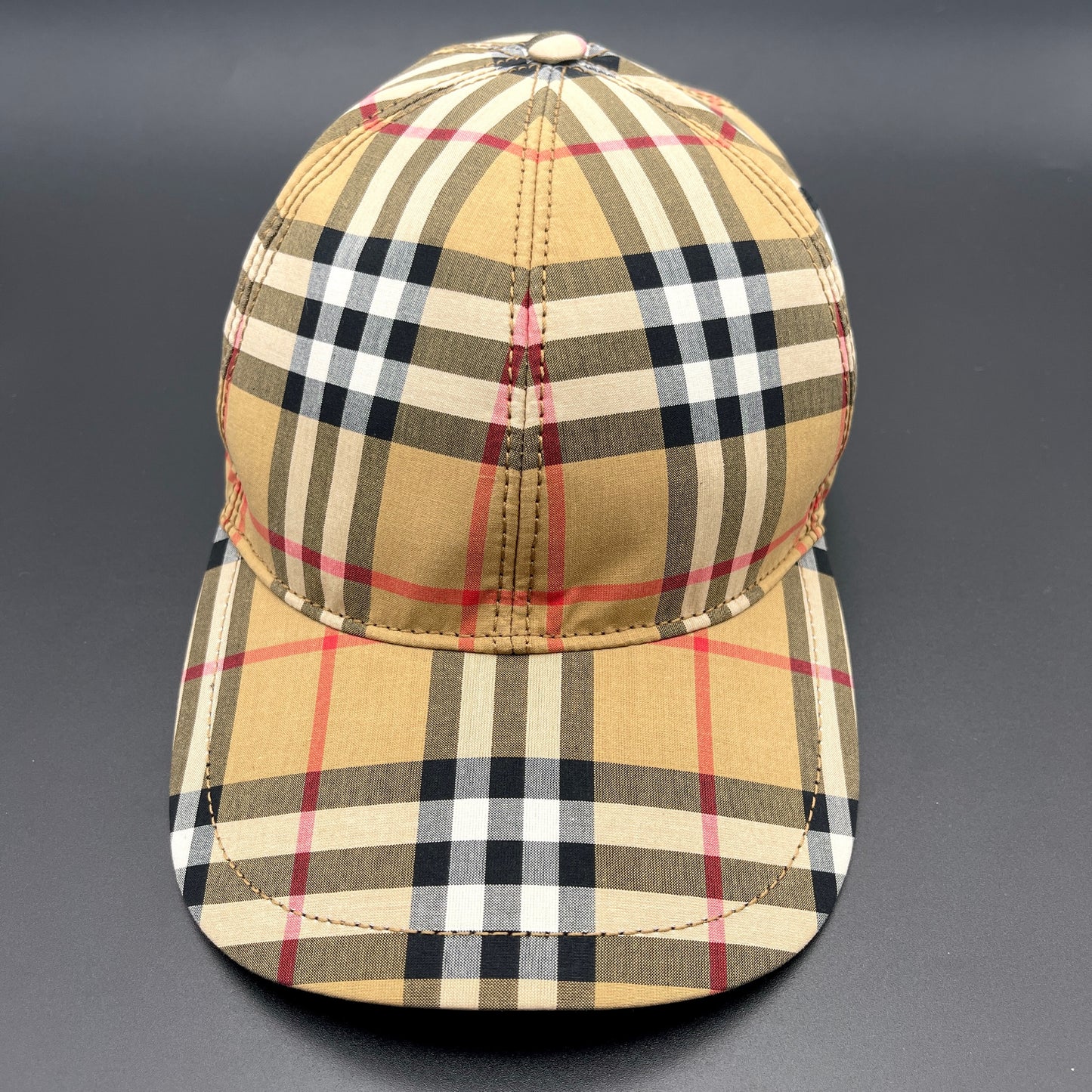 AUTH 二手 BURBERRY 经典格纹帽子