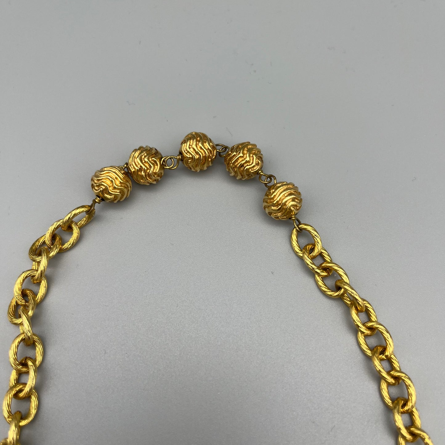 RARE☆☆☆CHANEL Coco Mark Pendant Gold Ball Necklace